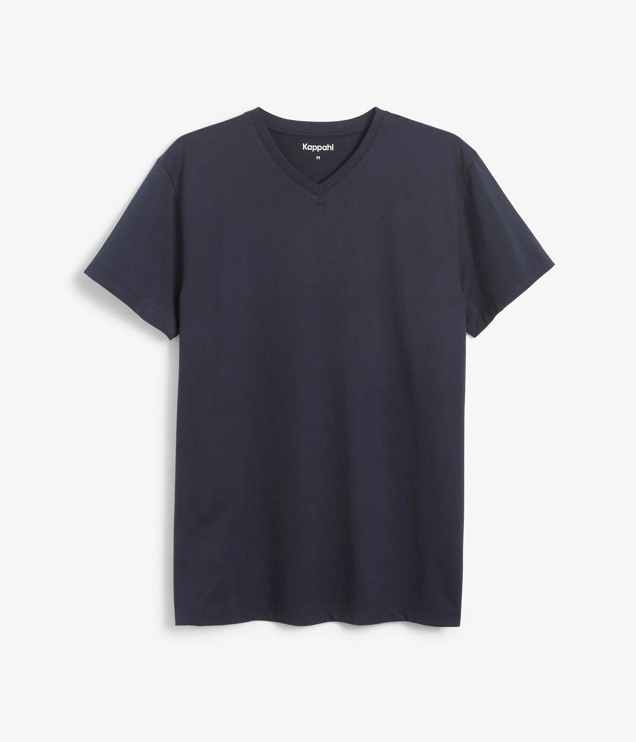 V-ringad t-shirt Mörkblå - null - 4