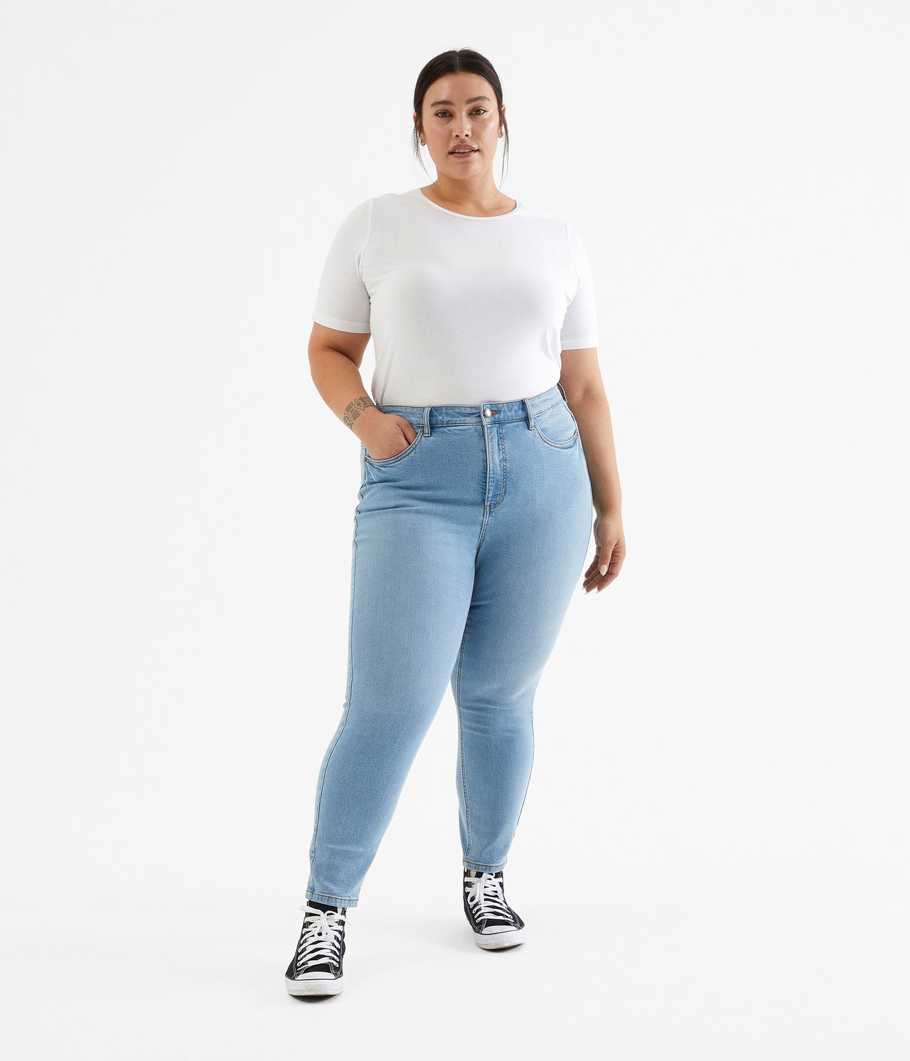 Ella slim jeans short leg - Ljus denim - 3