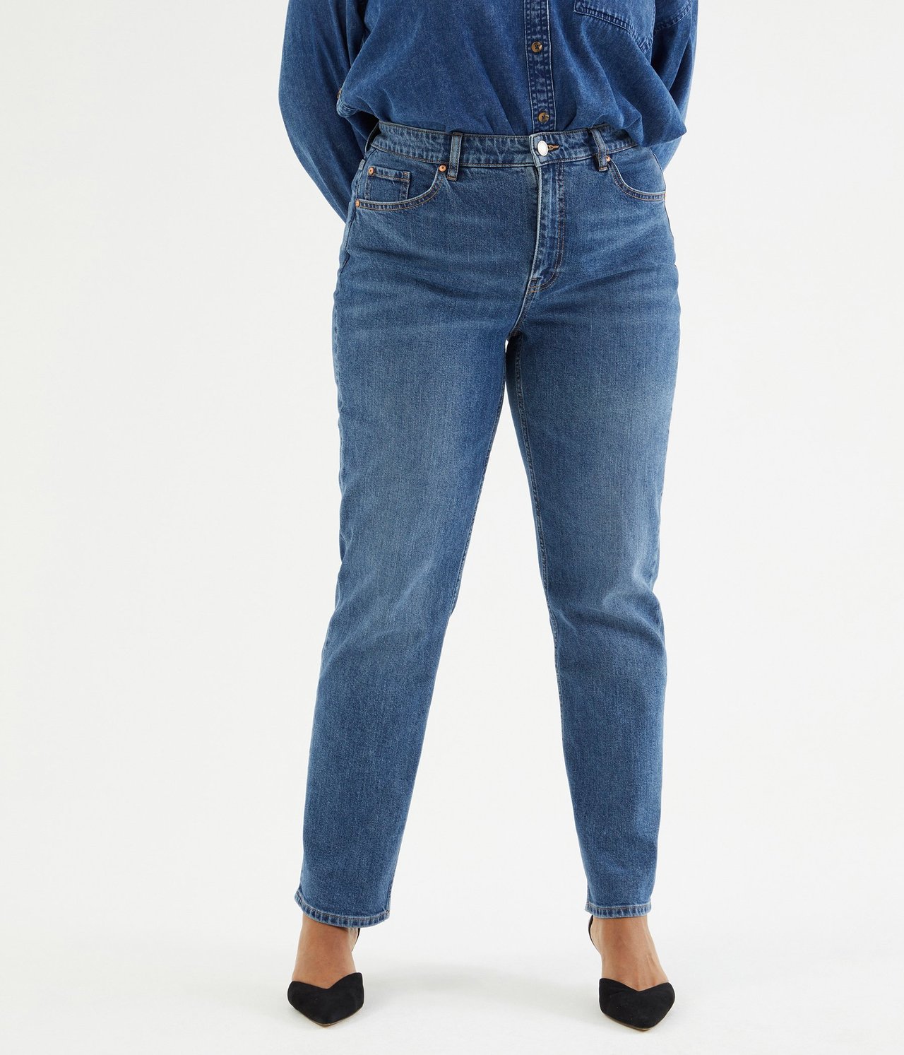 Jeans high waist tapered Denim - null - 5