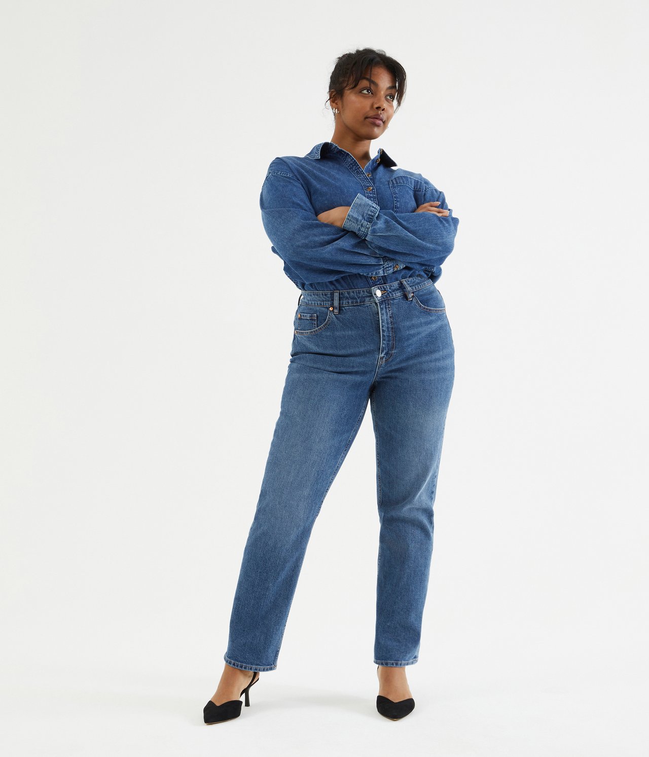 Jeans high waist tapered Denim - null - 5