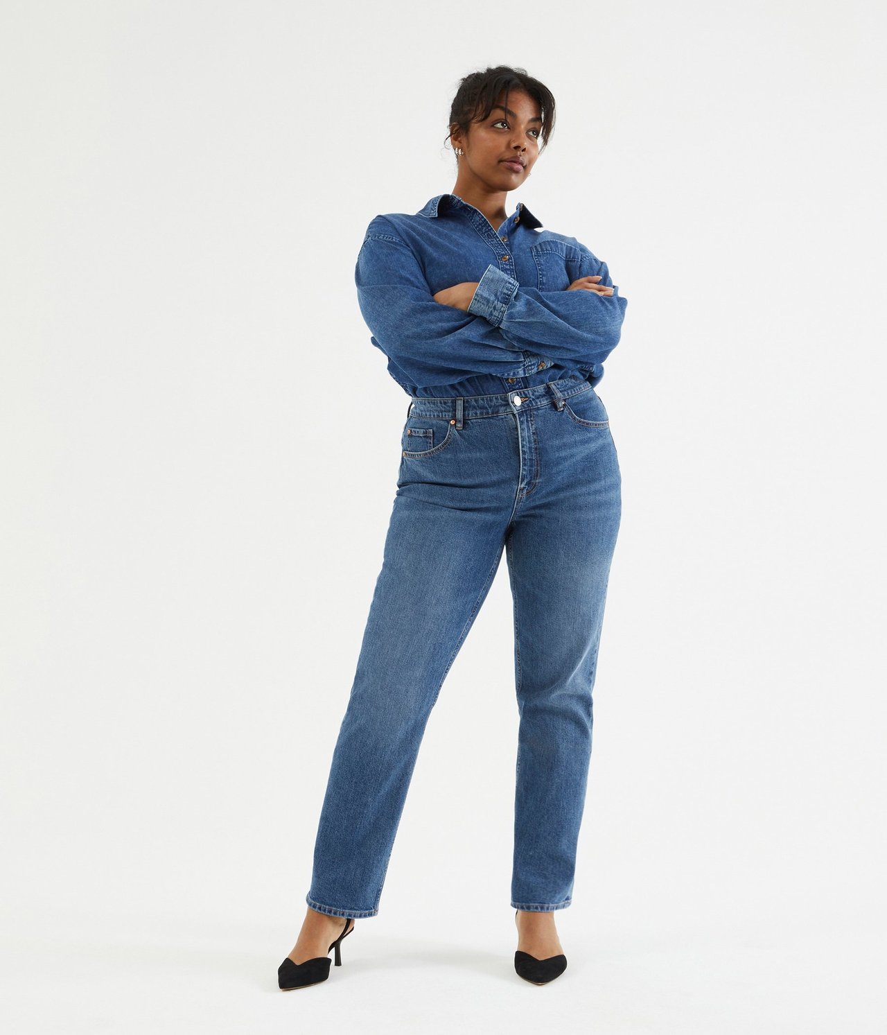 Jeans high waist tapered Denim - null - 7