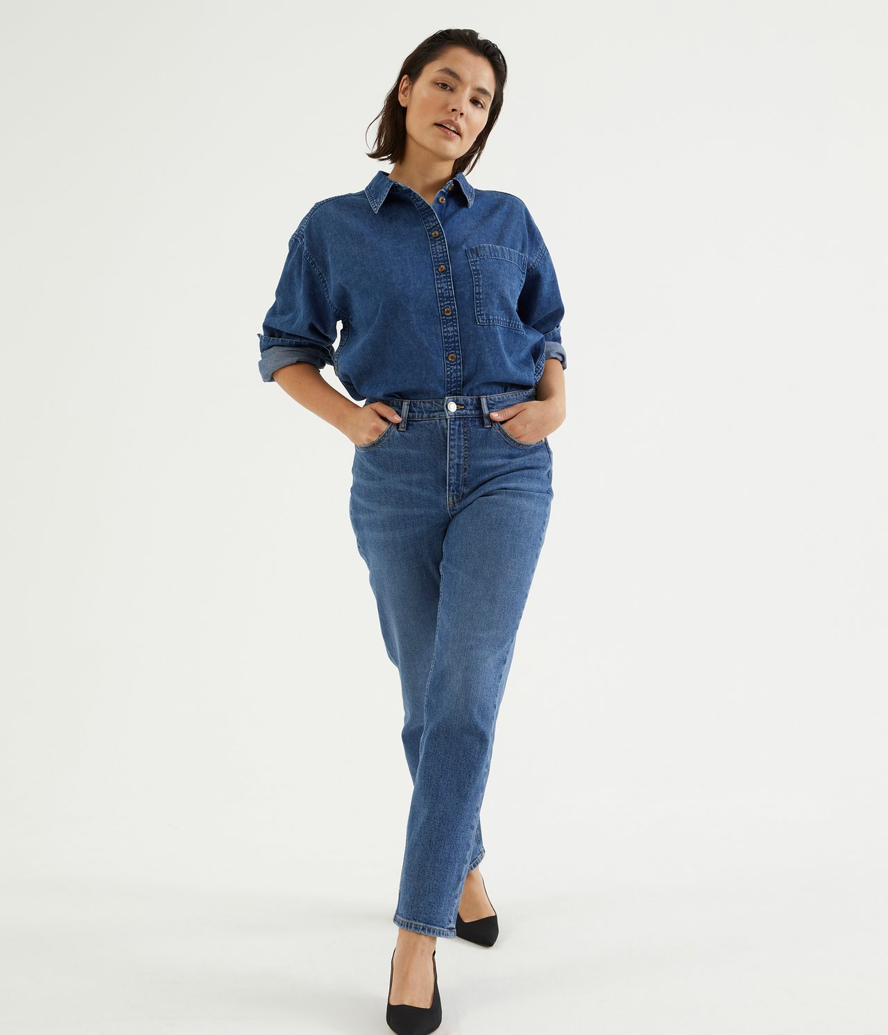Jeans high waist tapered - Denim - 1