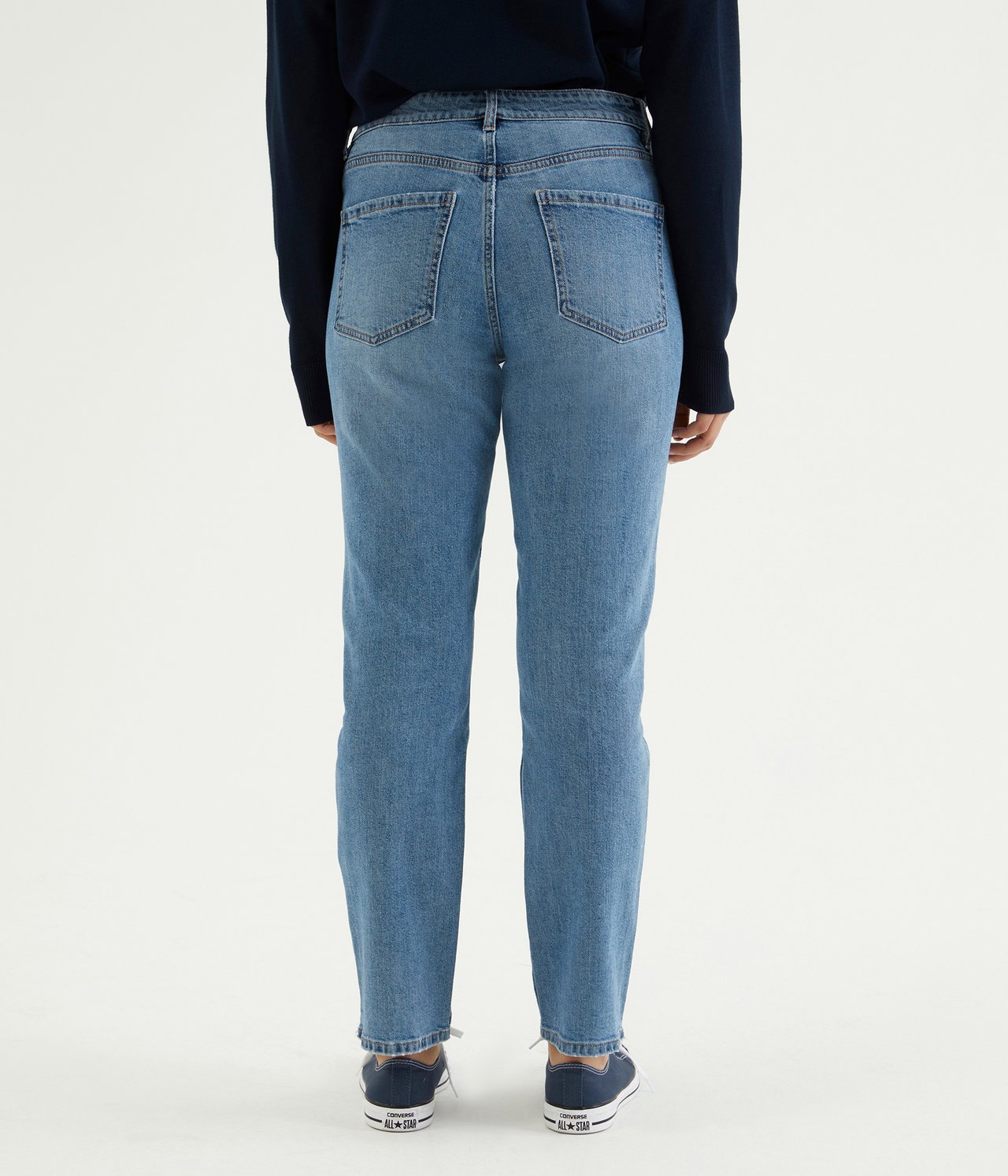 Jeans high waist tapered Ljus denim - null - 3