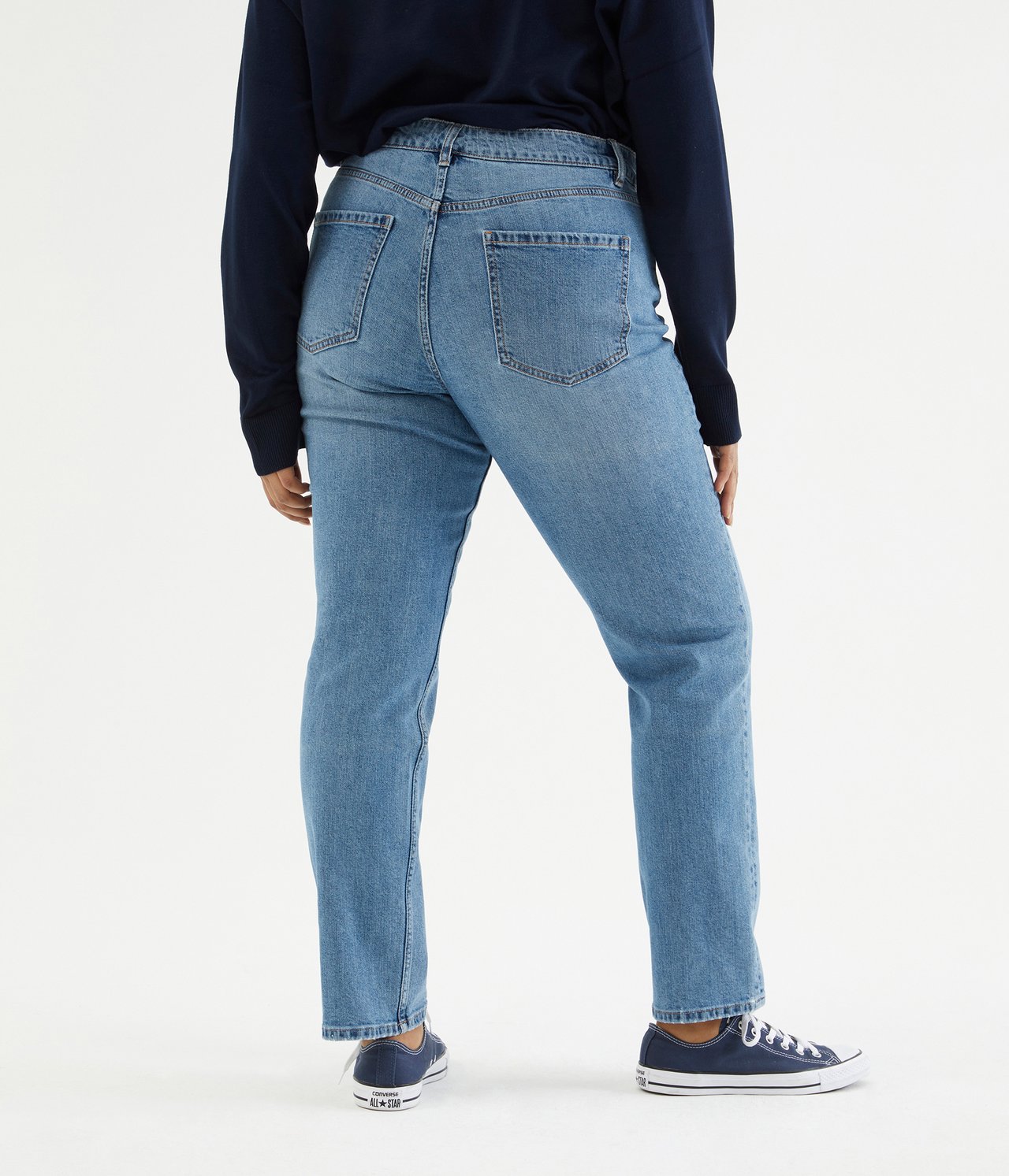 Jeans high waist tapered Ljus denim - null - 5