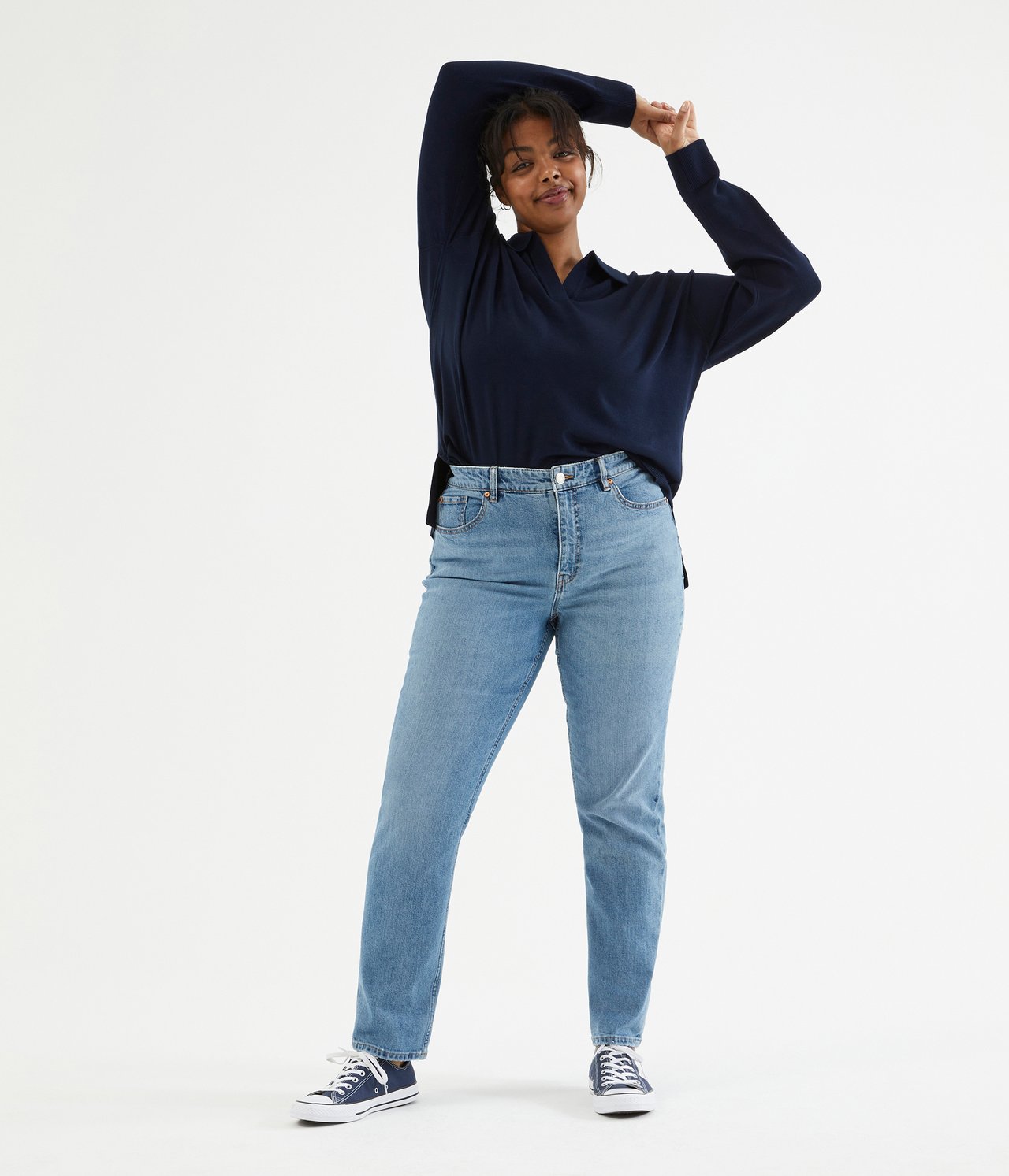 Jeans high waist tapered - Lys denim - 7