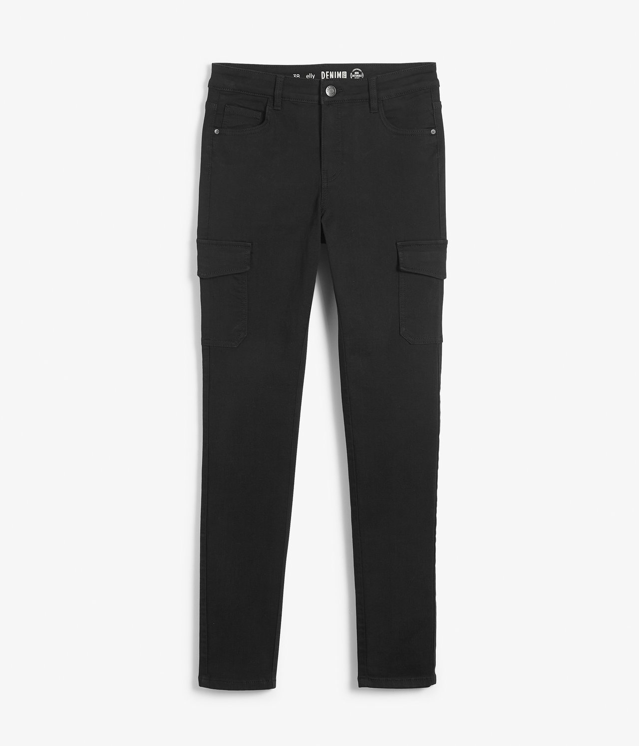 Jeans med sidofickor - Svart - 6