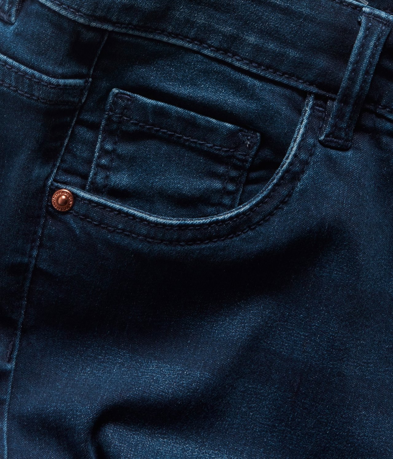Jeans med sidofickor Mörk denim - null - 8