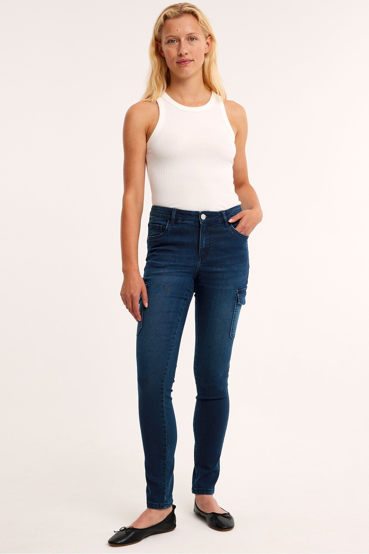 Jeans med sidofickor