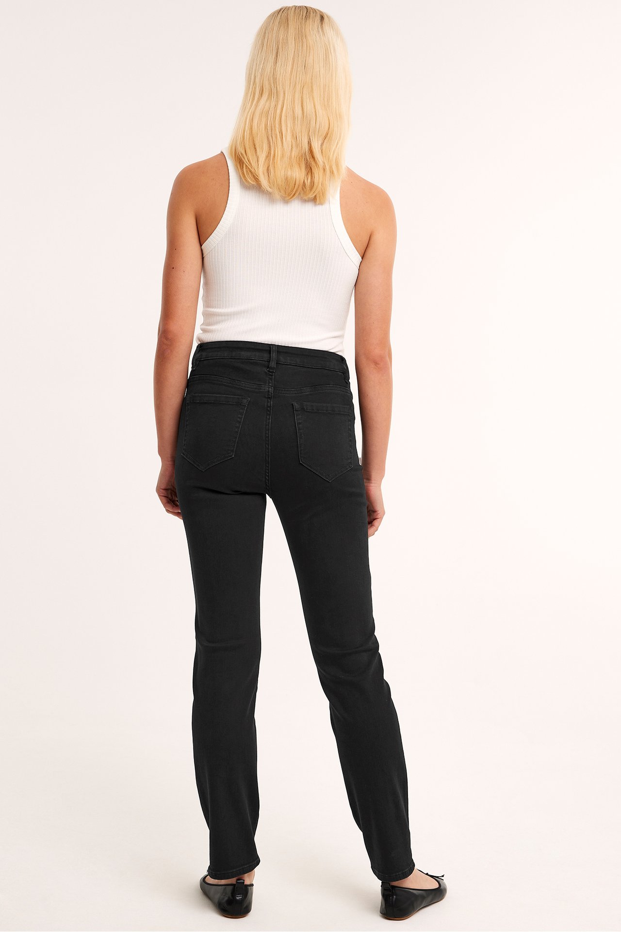 Straight Jeans High Waist - Svart - 176cm / Storlek: 38 - 5