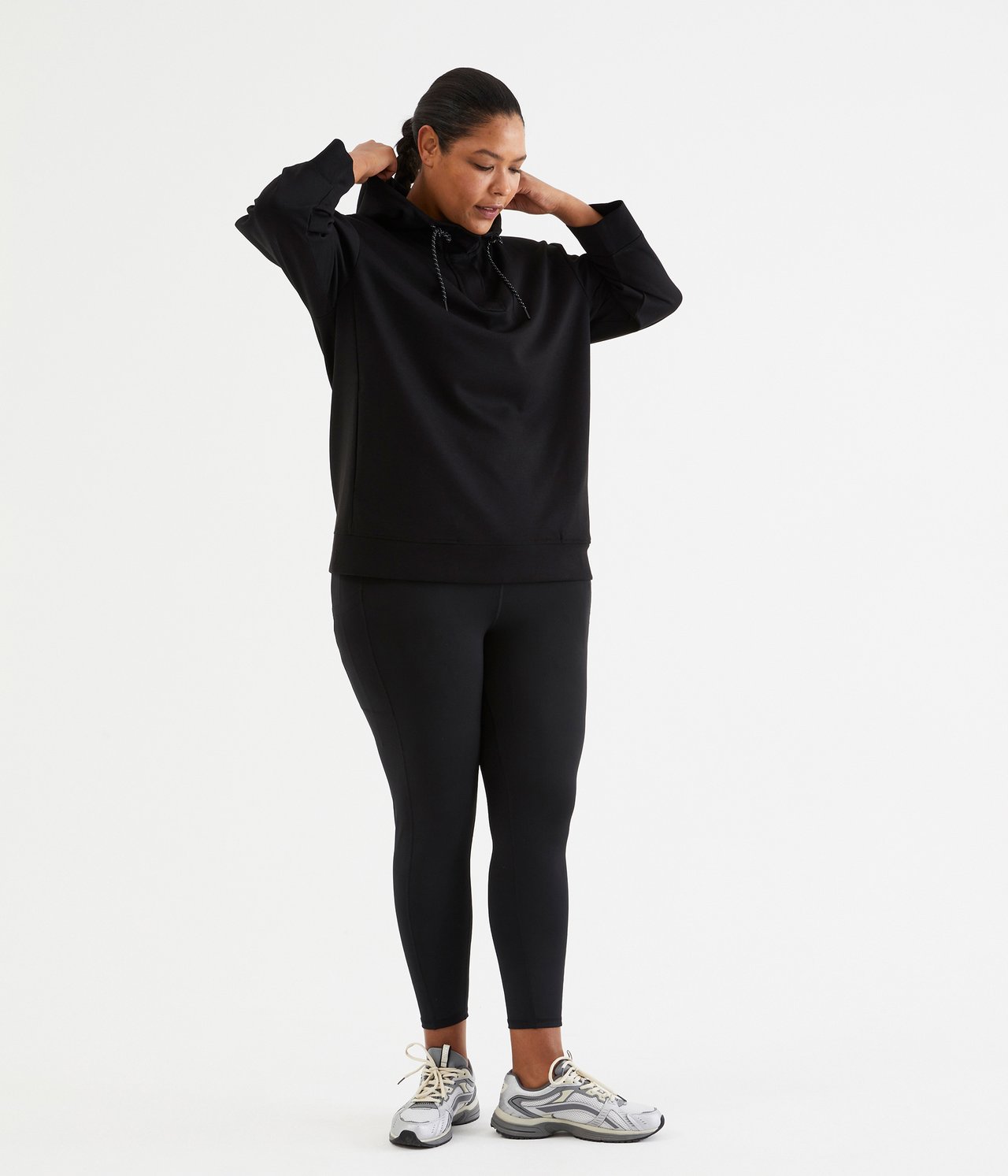 Sporthoodie quick dry - Svart - 2