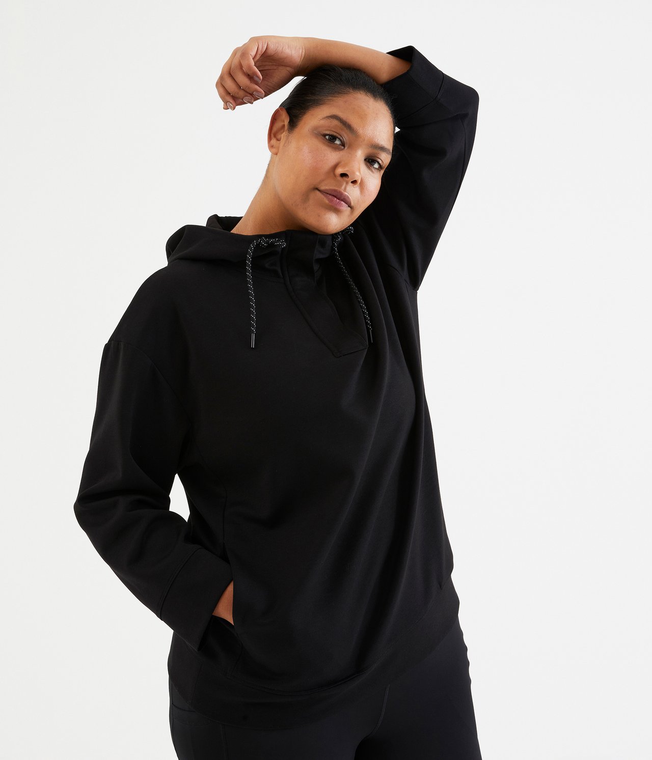 Sporthoodie quick dry - Svart - 1