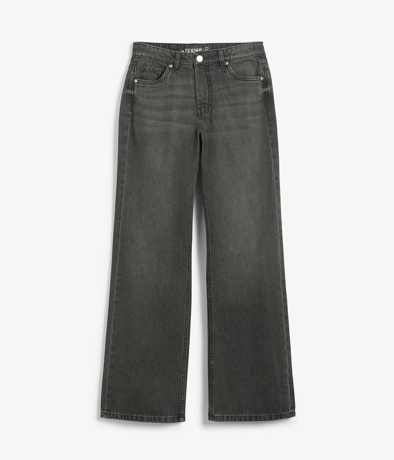 Jeans wide fit Svart denim - null - 6