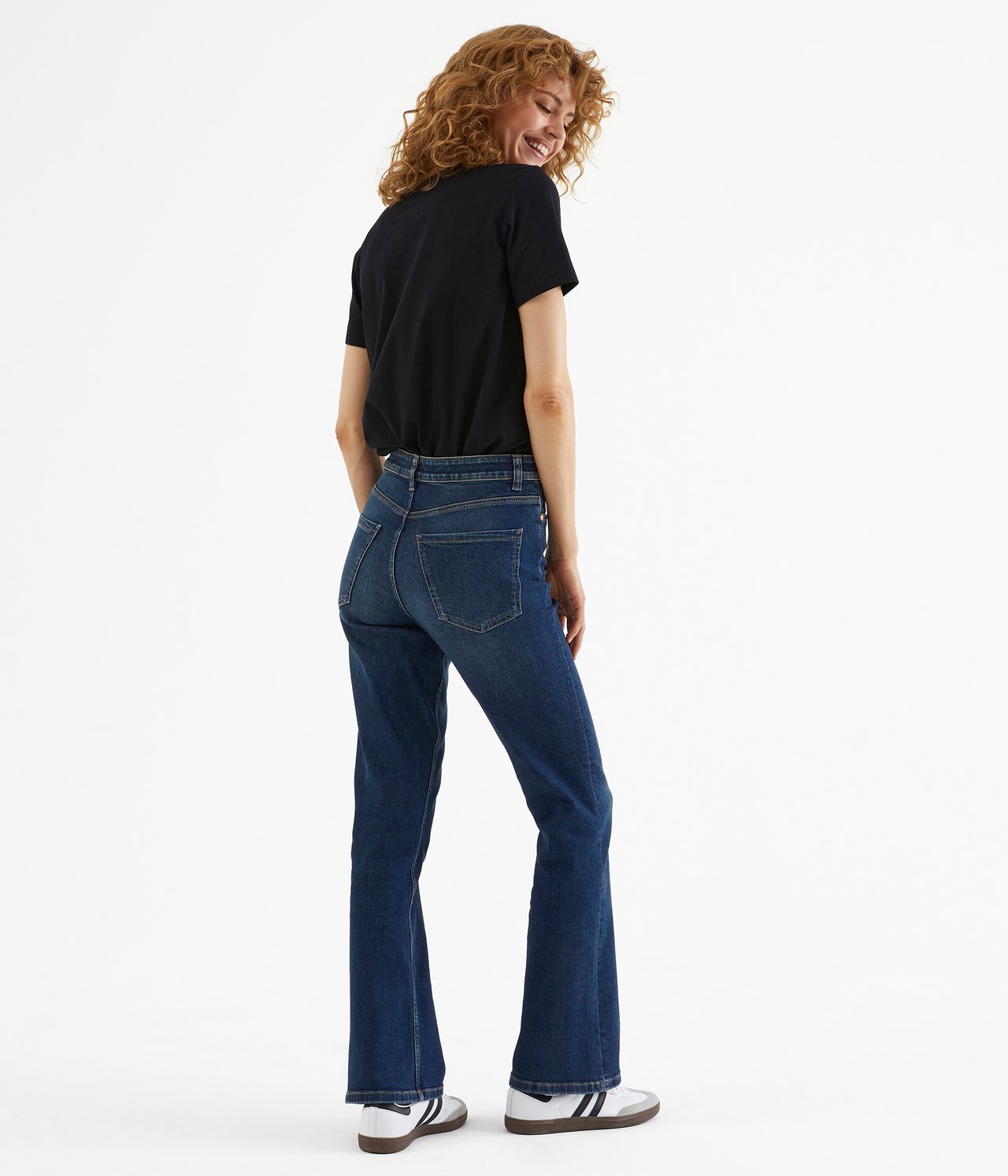 Flare jeans regular waist - Tumma denimi - 4