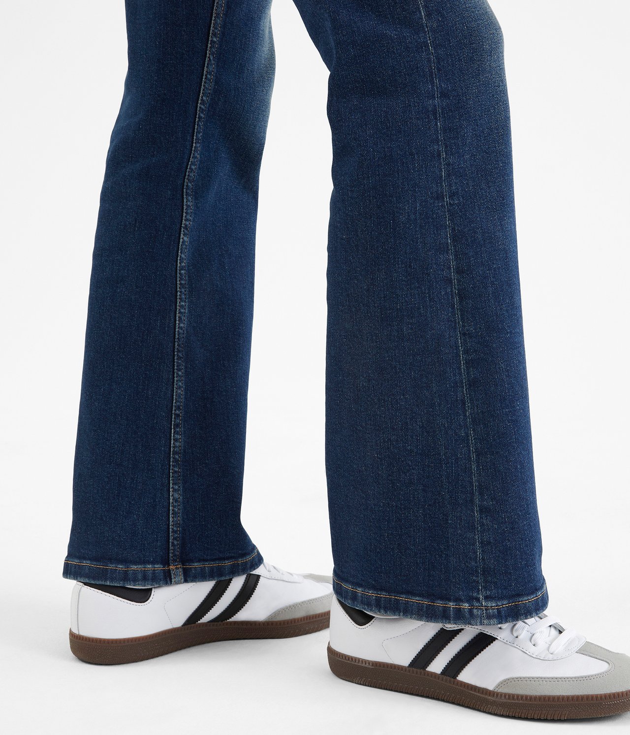 Flare jeans regular waist Mörk denim - null - 2