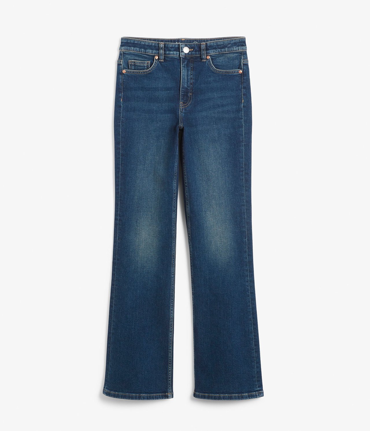 Flare jeans regular waist Mørk denim - null - 1