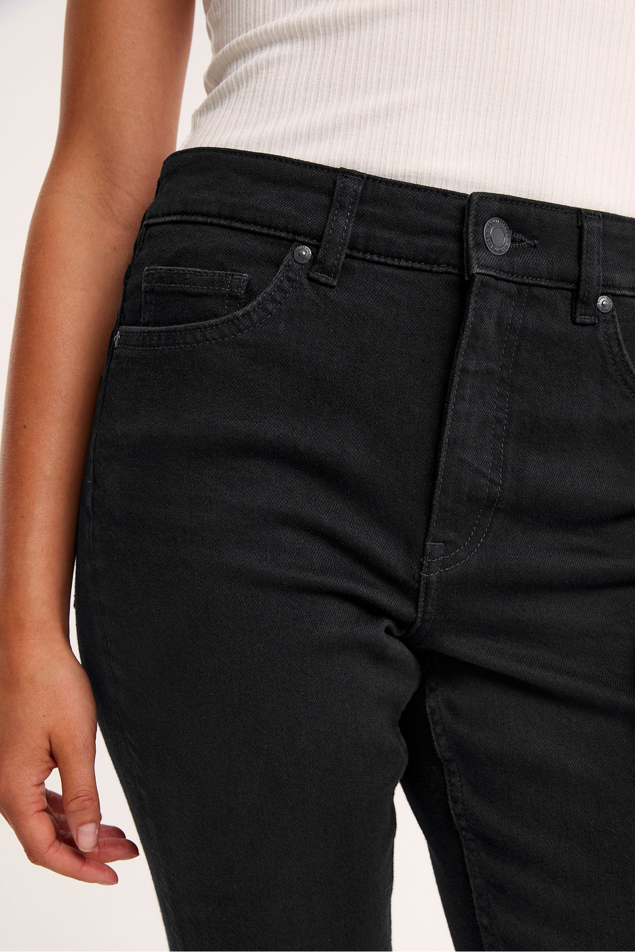 Flare jeans regular waist - Musta - 6