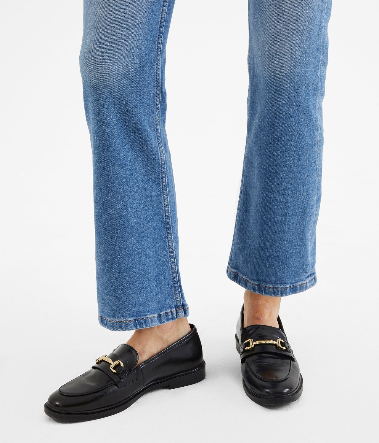 Cropped flare jeans regular waist - Vaalea denimi - 3