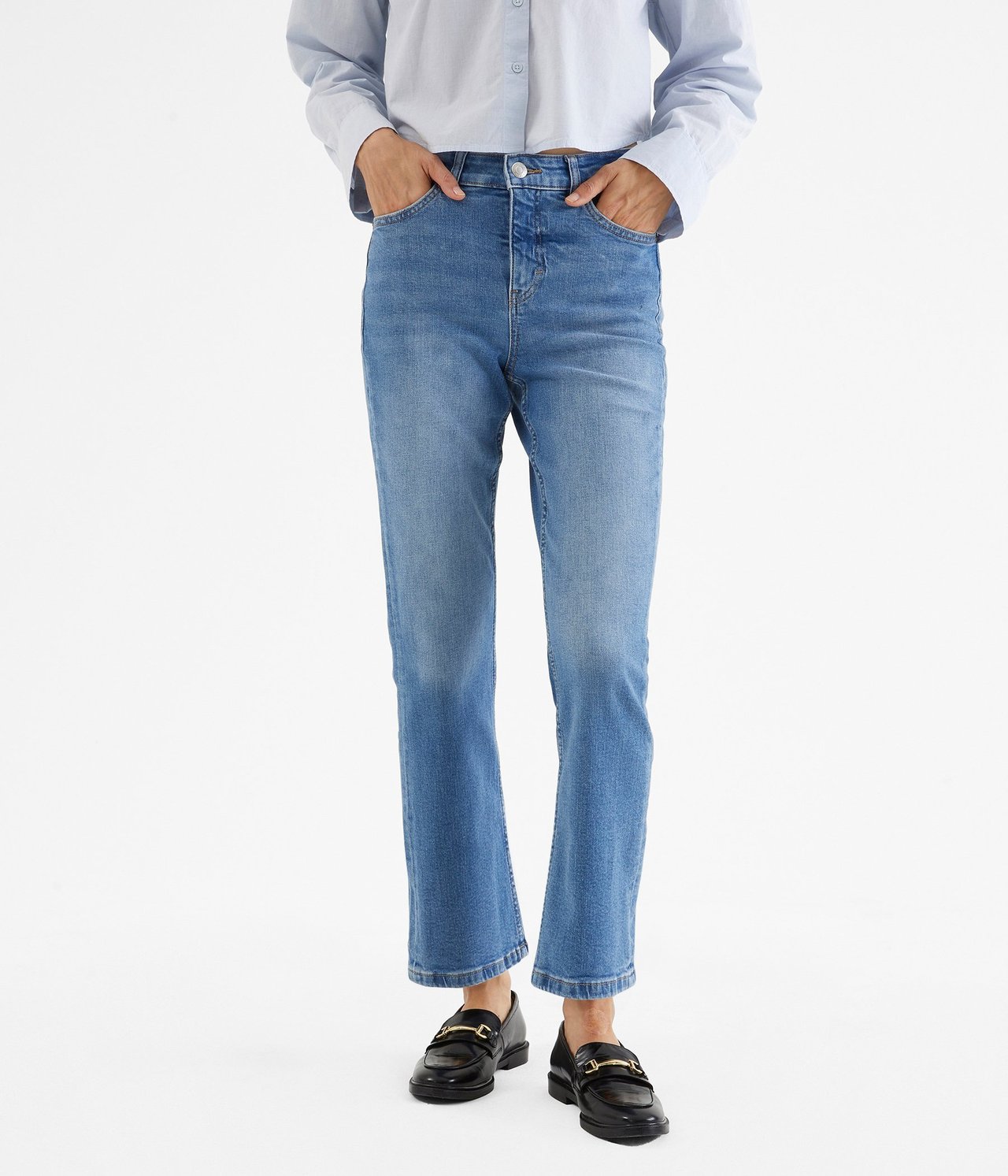 Cropped flare jeans regular waist Lys denim - null - 3