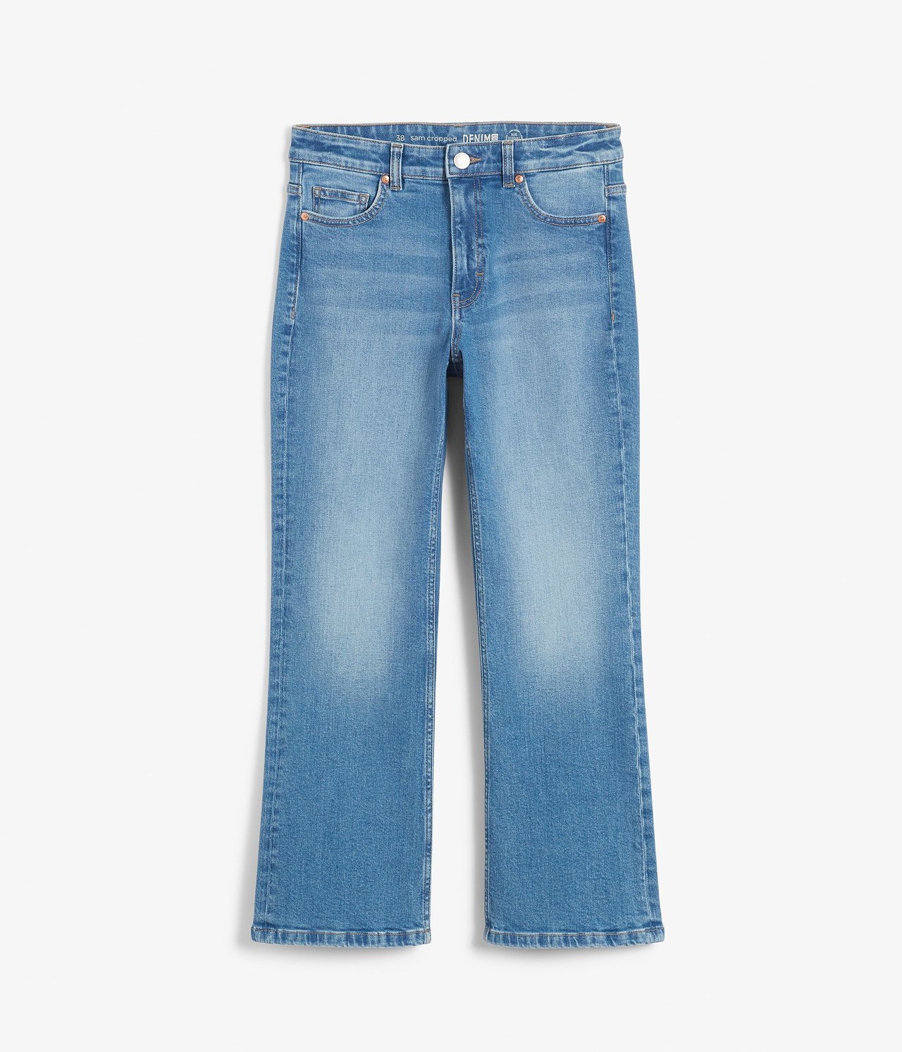 Cropped flare jeans regular waist Lys denim - null - 1