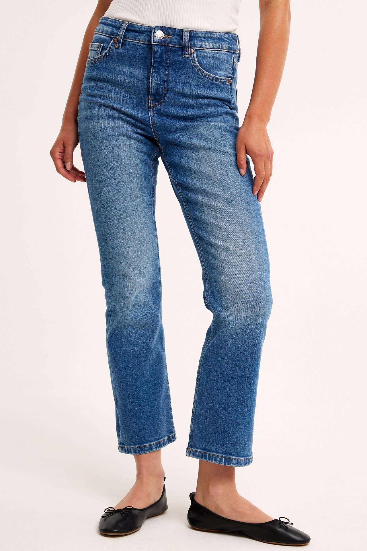 Cropped flare jeans regular waist - Denim - 4