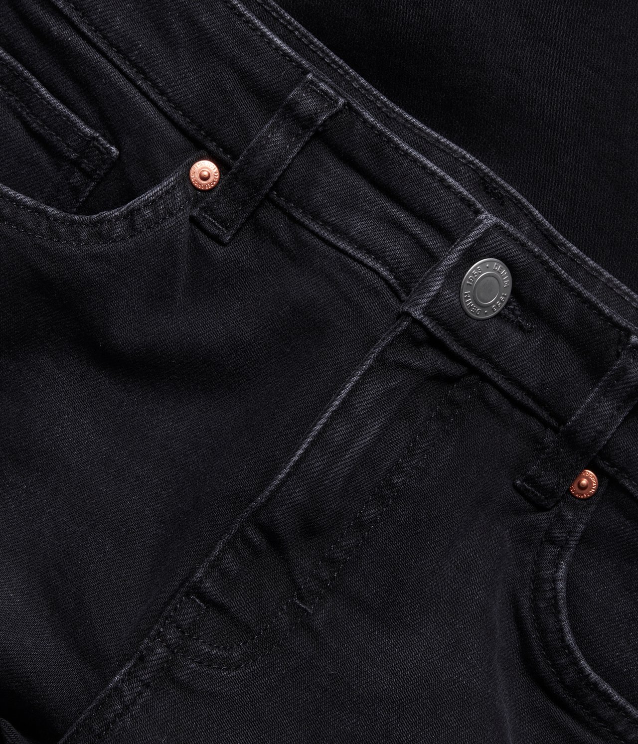 Miranda slim low waist jeans - Musta denimi - 5