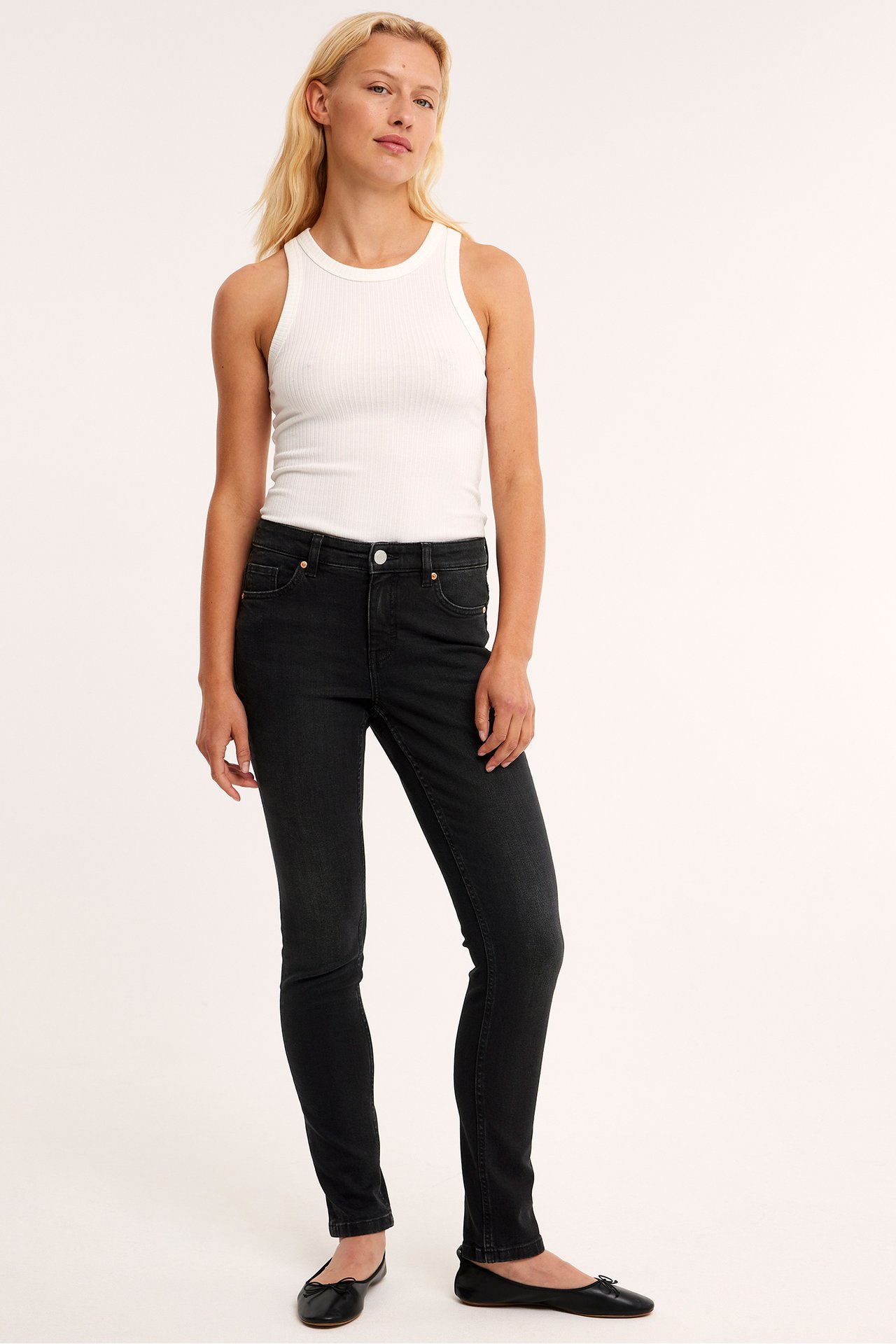 Miranda slim low waist jeans - Svart denim - 3
