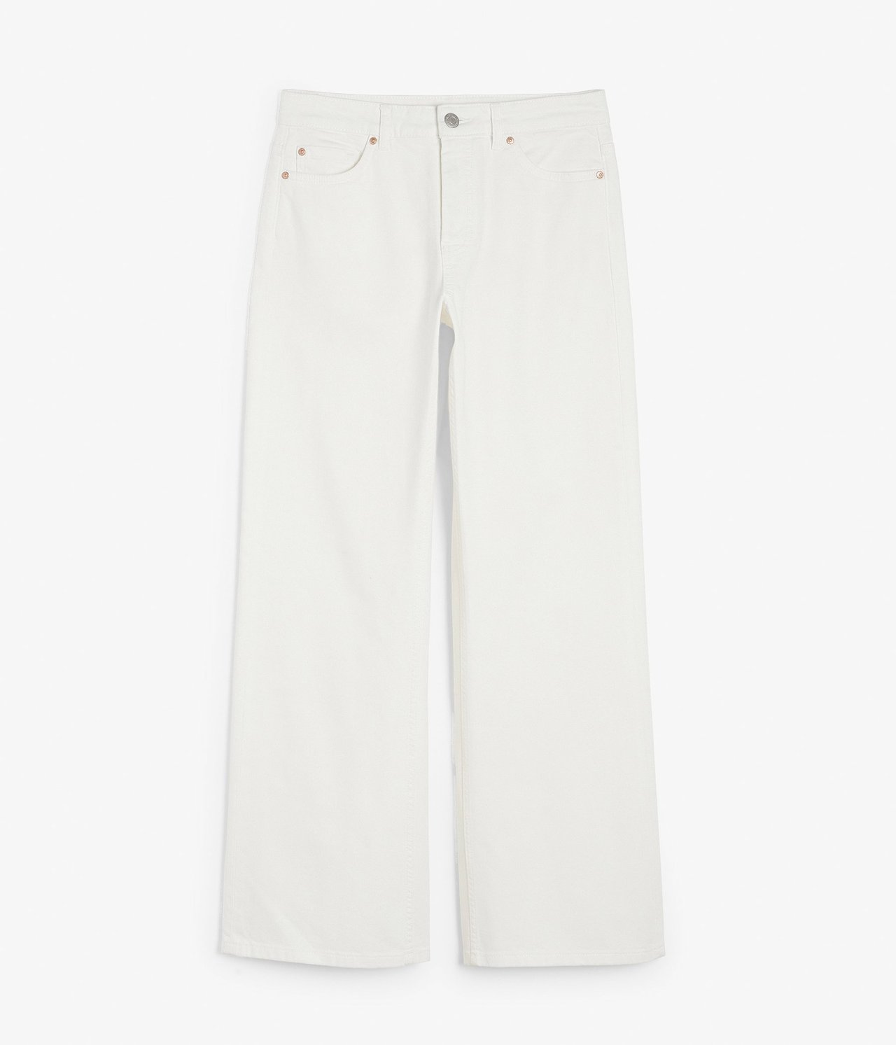 Jeans wide fit Luonnonvalkoinen - null - 1