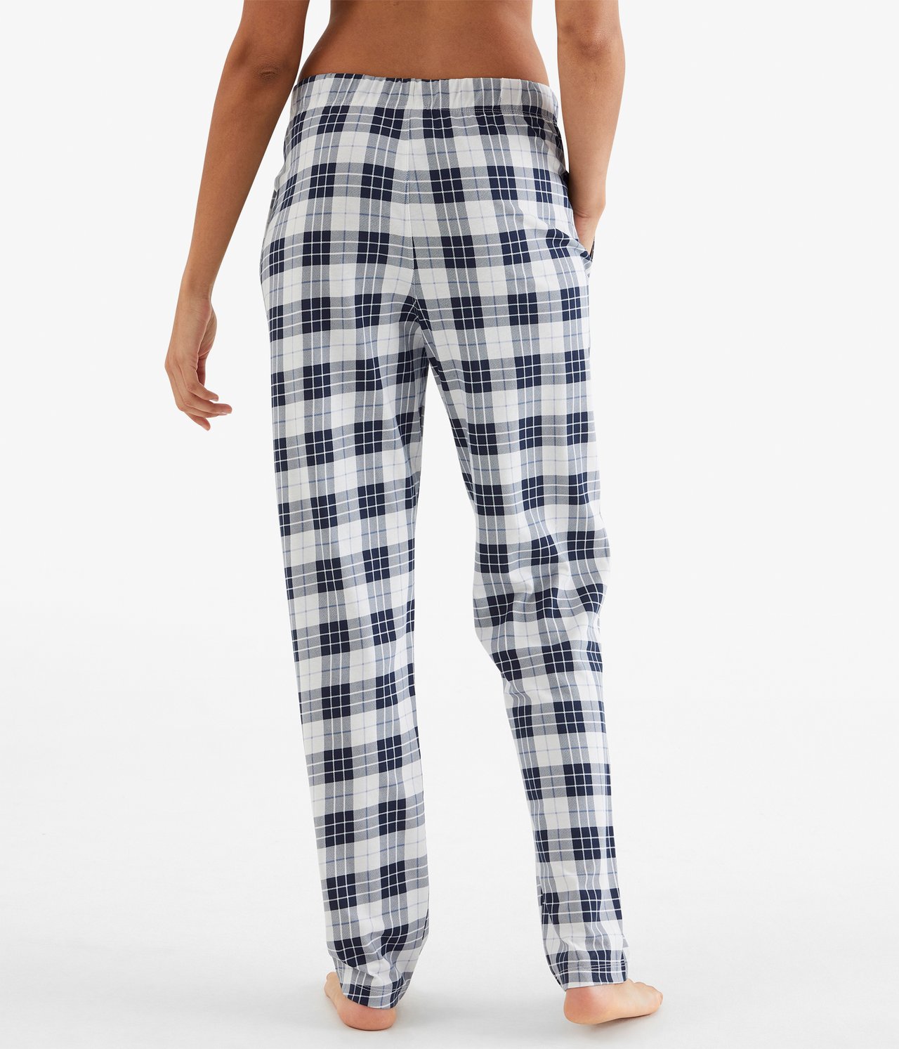 Rutete pyjamasbukse Mørkeblå - null - 7