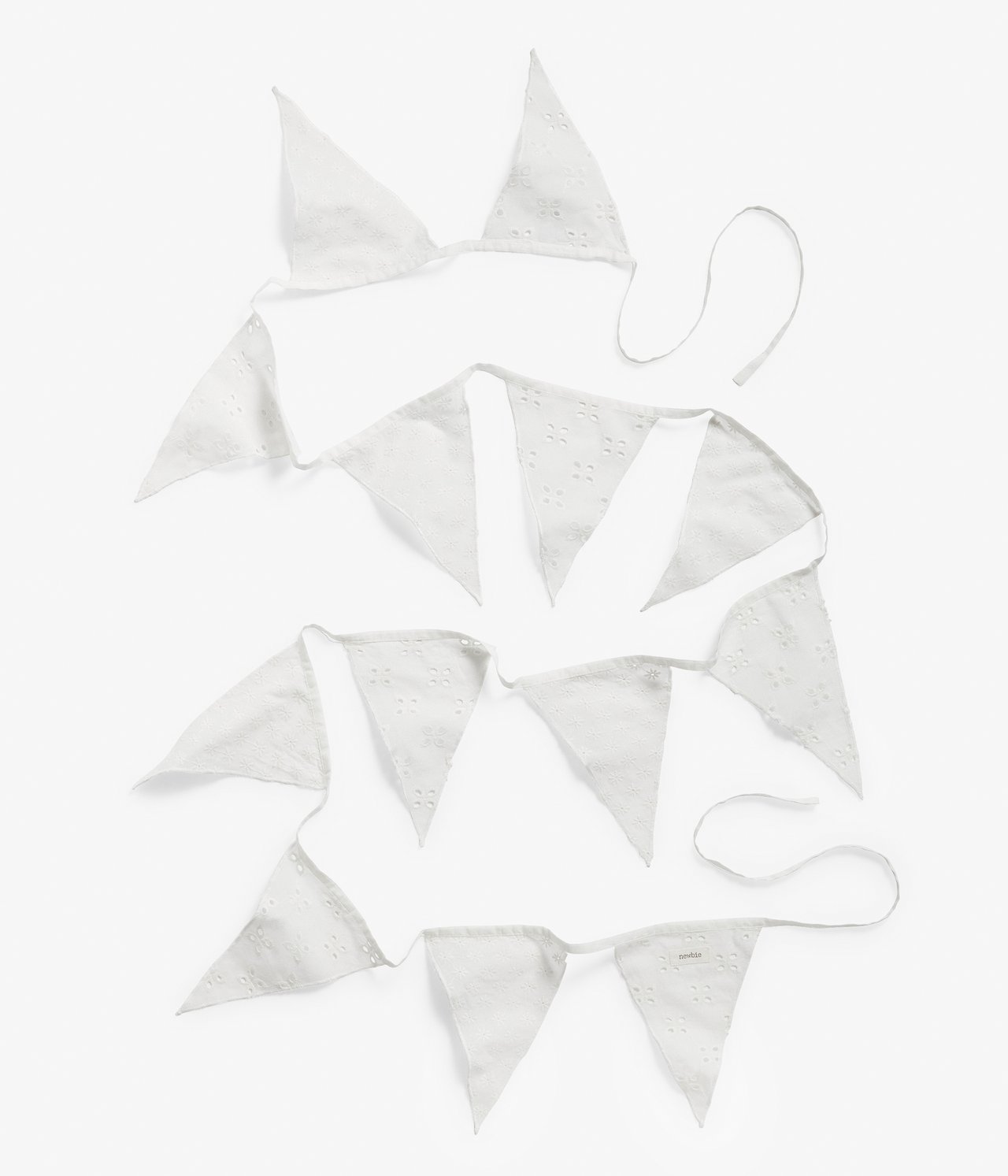 Vimpel med blonder - Offwhite - 1