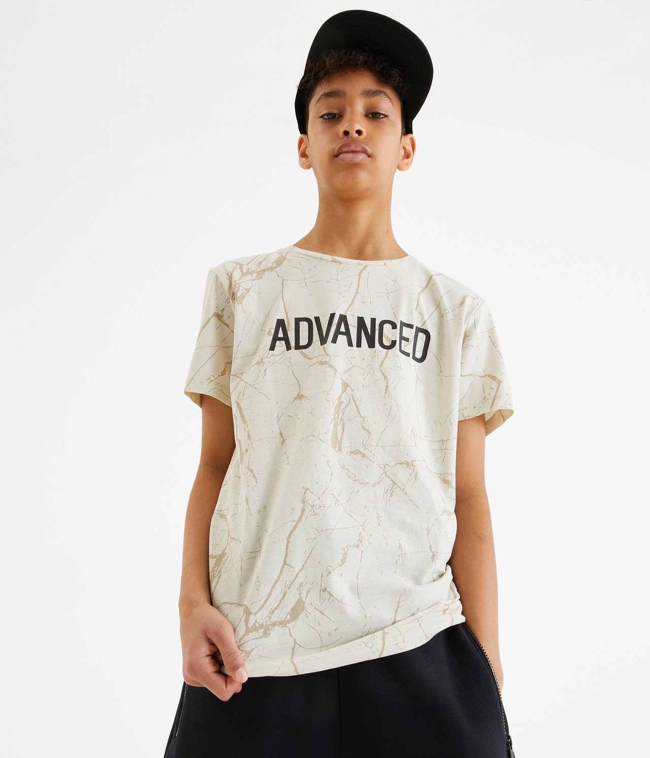 Mönstrad t-shirt - Beige - 1