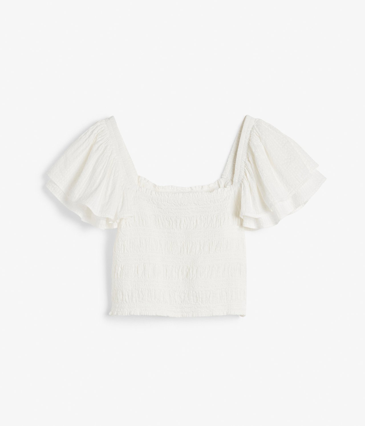 Blus med smock Offwhite - XS - 5