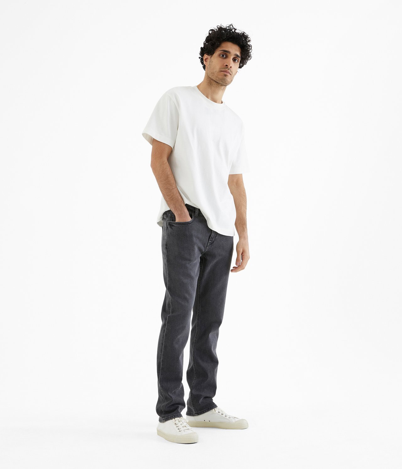 Hank regular jeans - Hopeanharmaa - 187cm / Storlek: 33/34 - 2