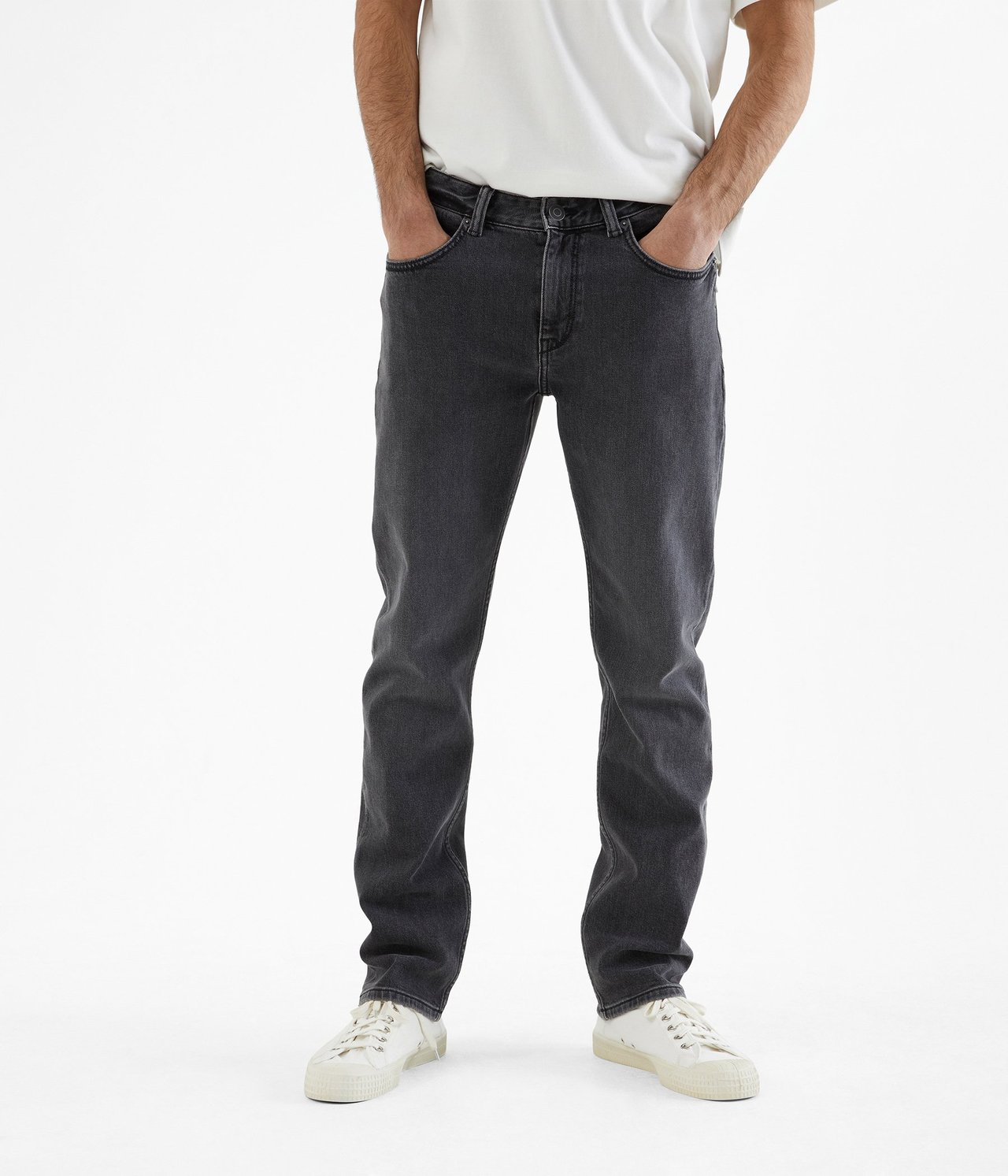 Hank regular jeans Hopeanharmaa - null - 0