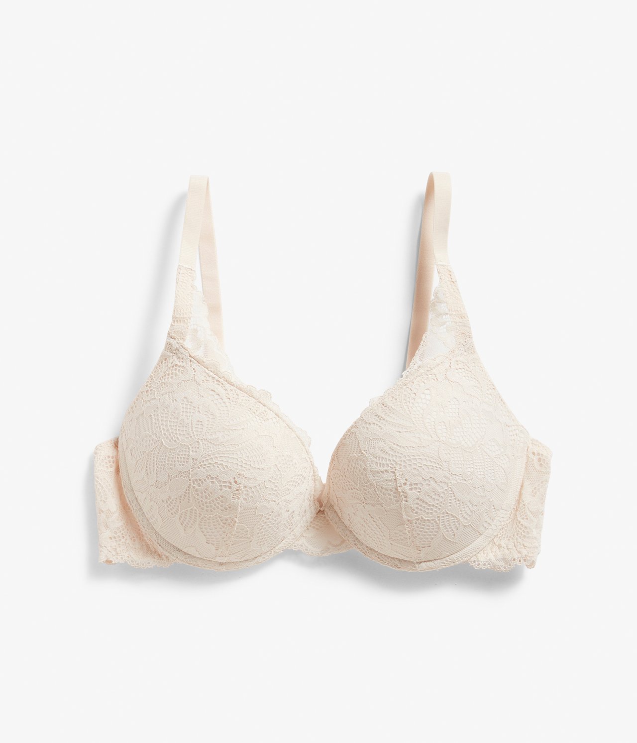 Spetsklädd push up-bh - Beige - 6