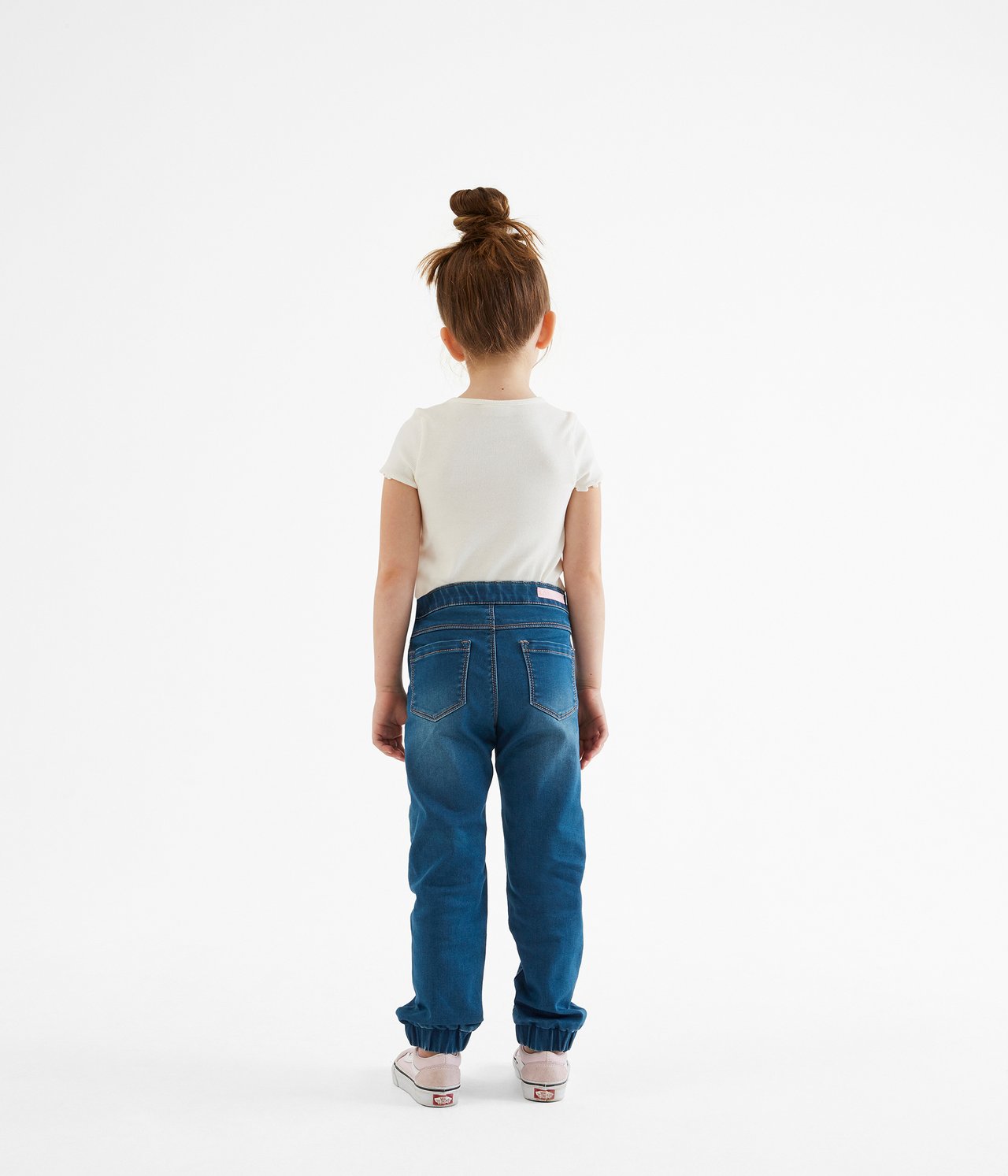 Jogger-farkut tough knee - Vaalea denim - 4