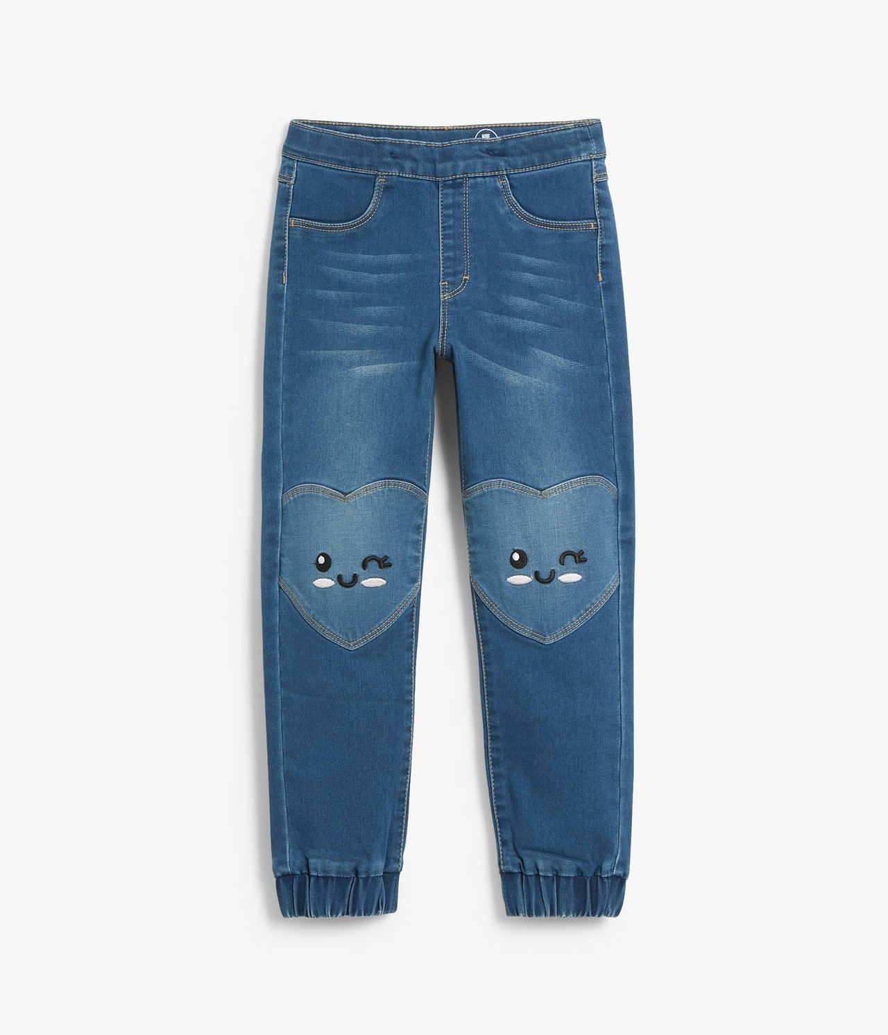 Jogger-farkut tough knee - Vaalea denim - 6
