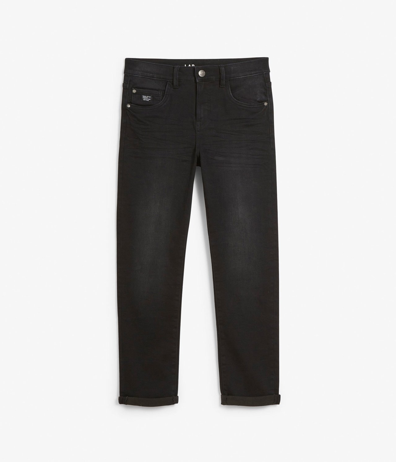 Eddy jeans relaxed fit Tvättad svart denim - 152 - 0