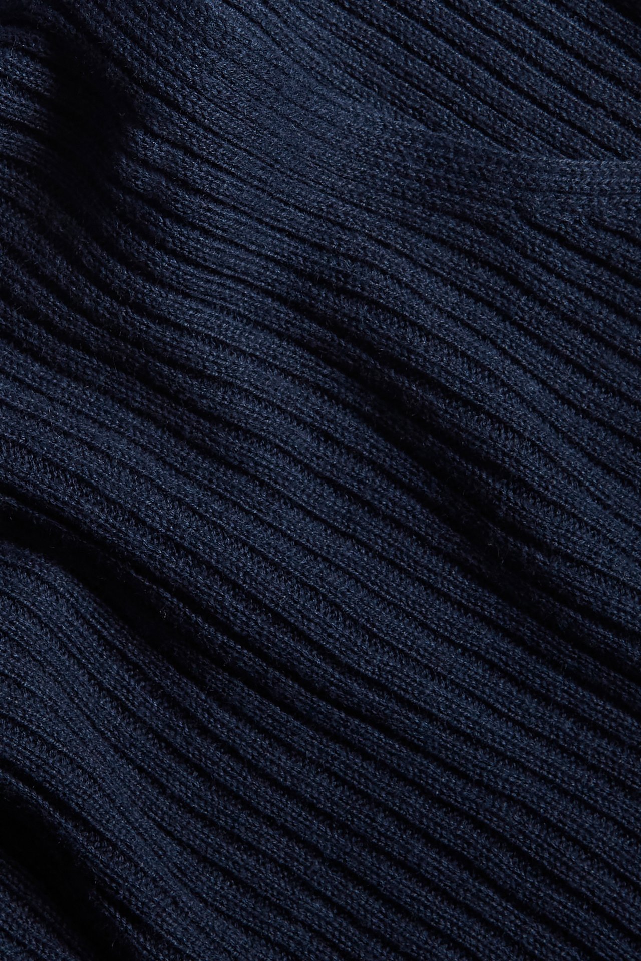Ribbestrikket genser - Mørkeblå - 5