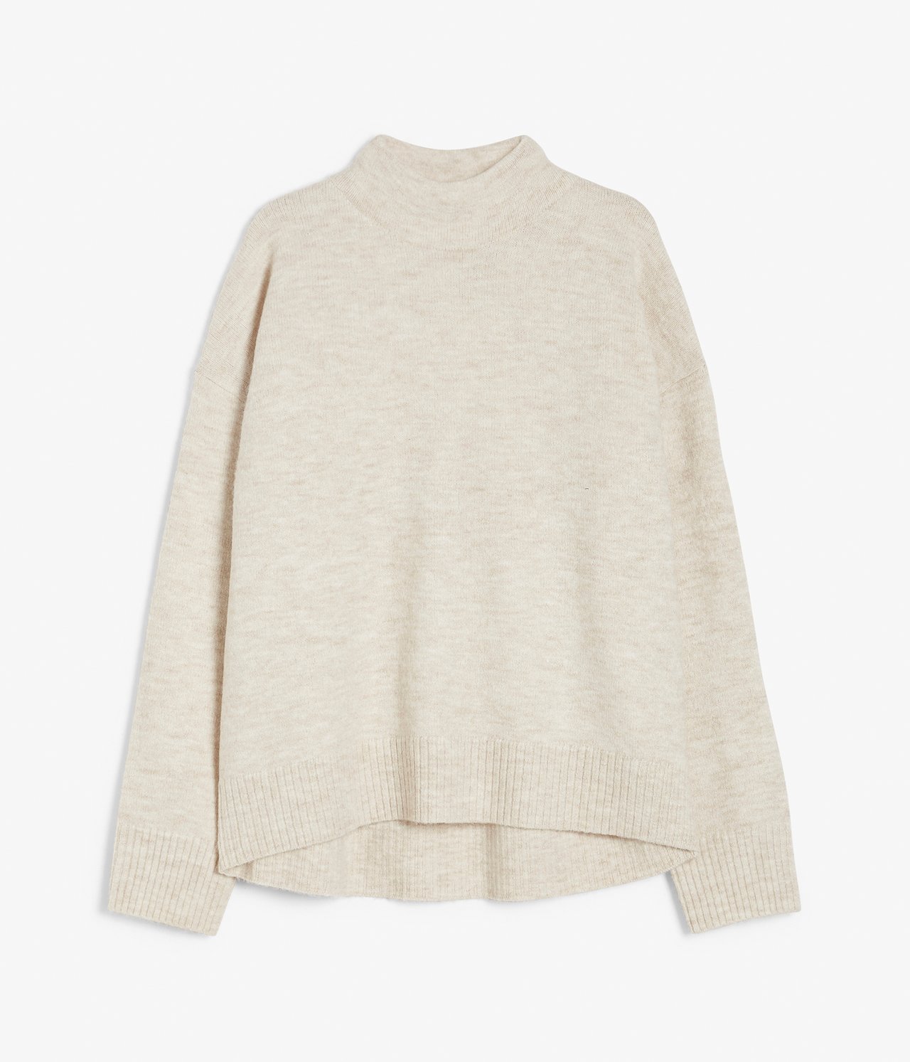 Sweter ze stójką - Jasnobeżowy - 5