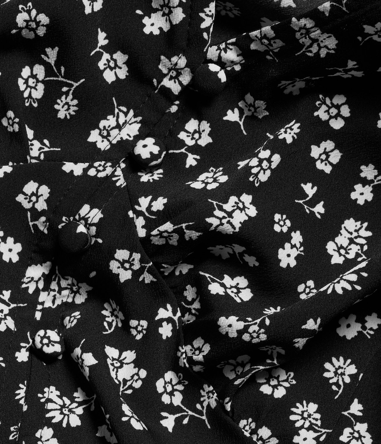 Kuviollinen mekko - Musta - 4