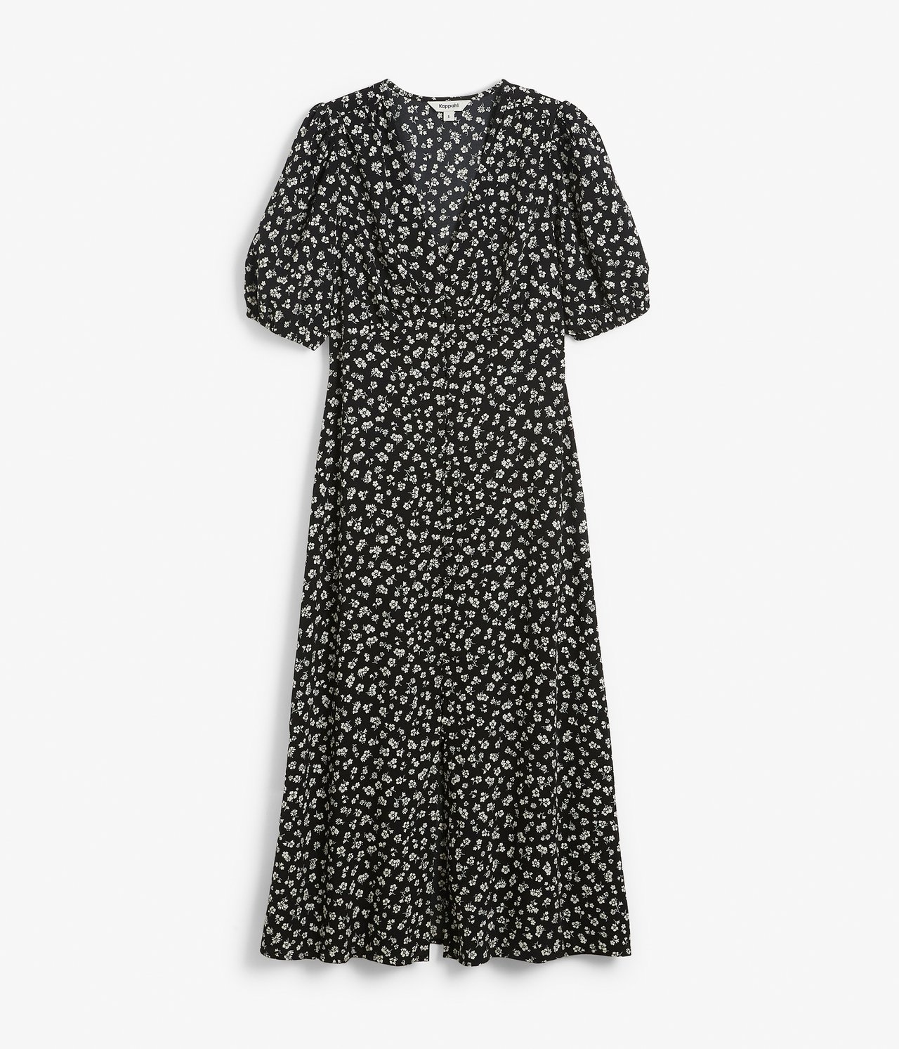 Kuviollinen mekko - Musta - 5