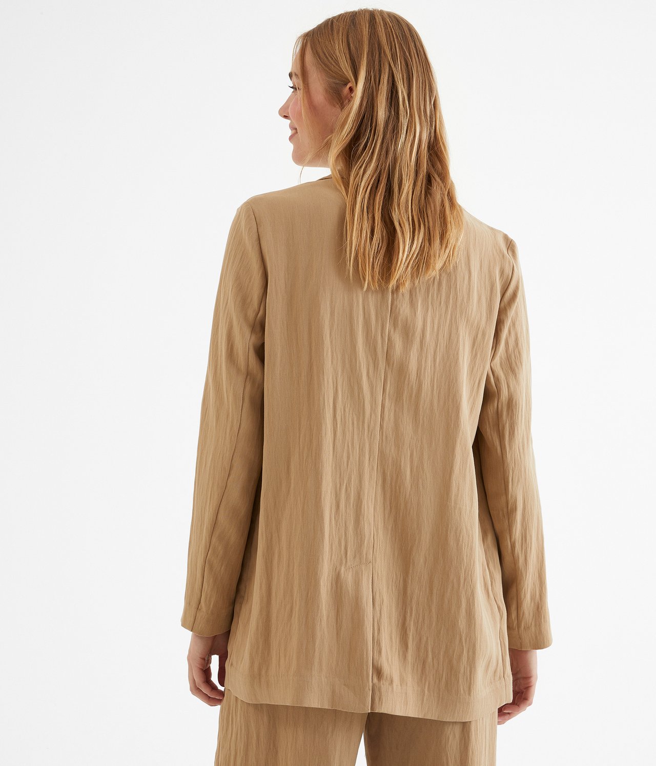 Yksirivinen bleiseri - Beige - 4