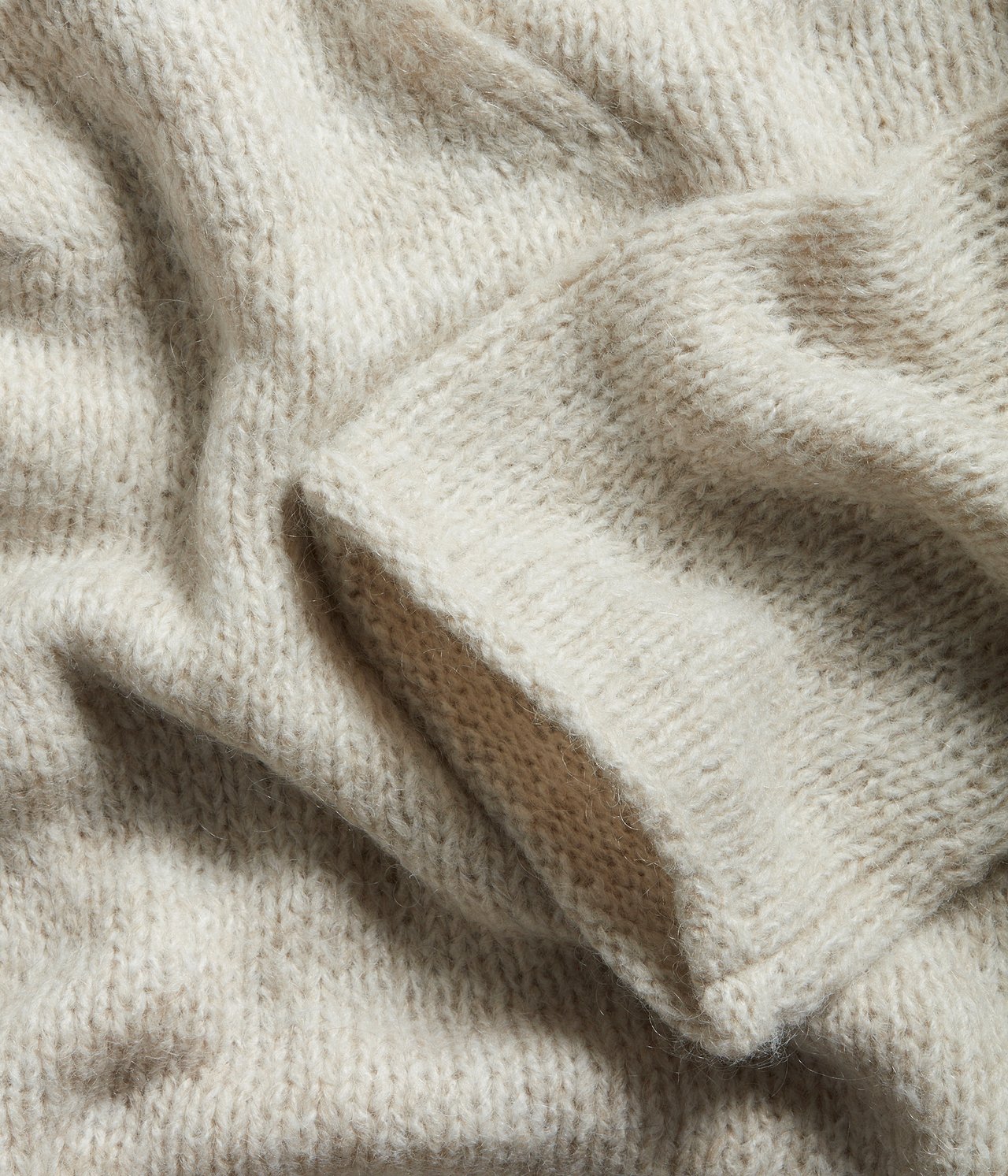 Dzianinowy sweter - Jasnobeżowy - 6