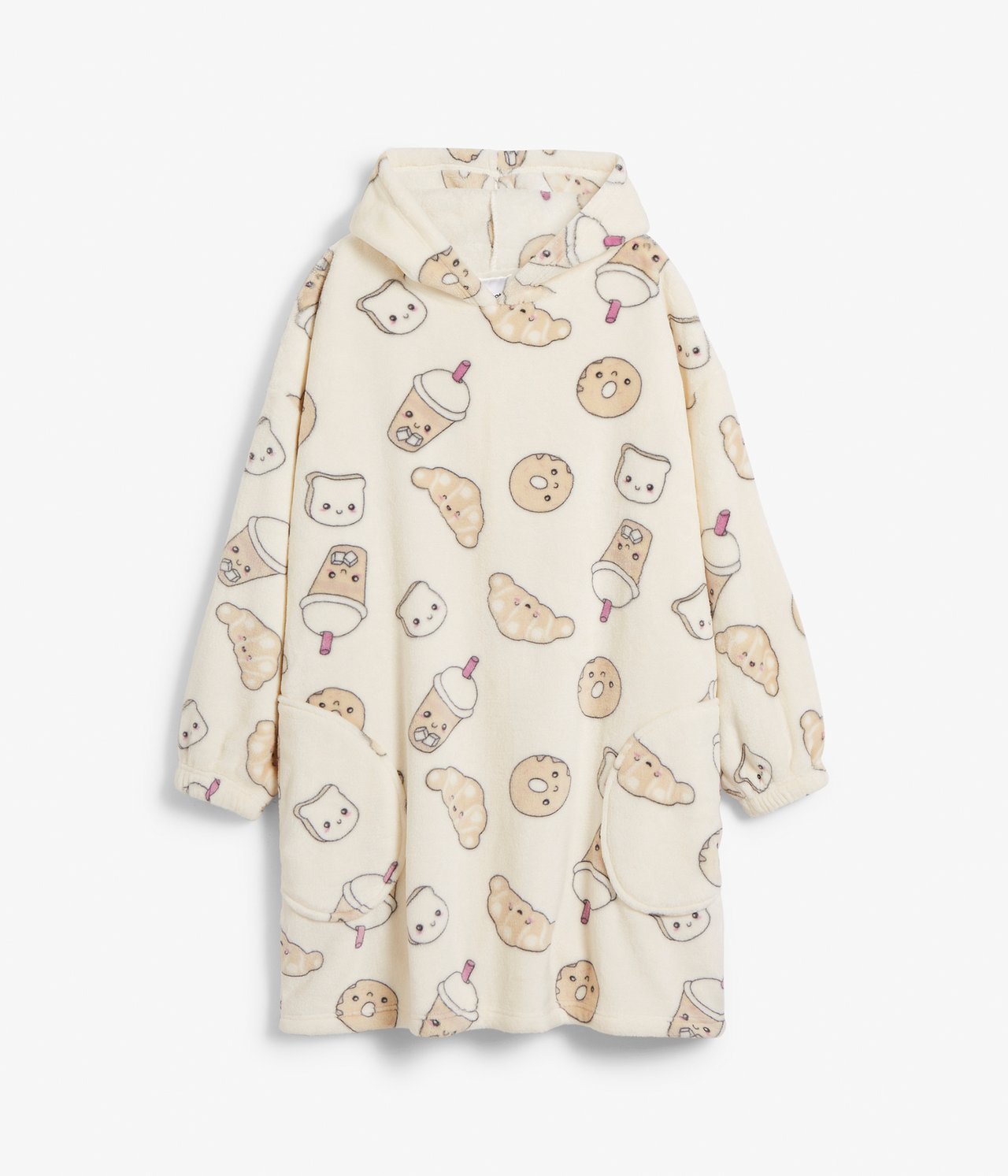 Bluza z polaru, z kapturem - Offwhite - 6