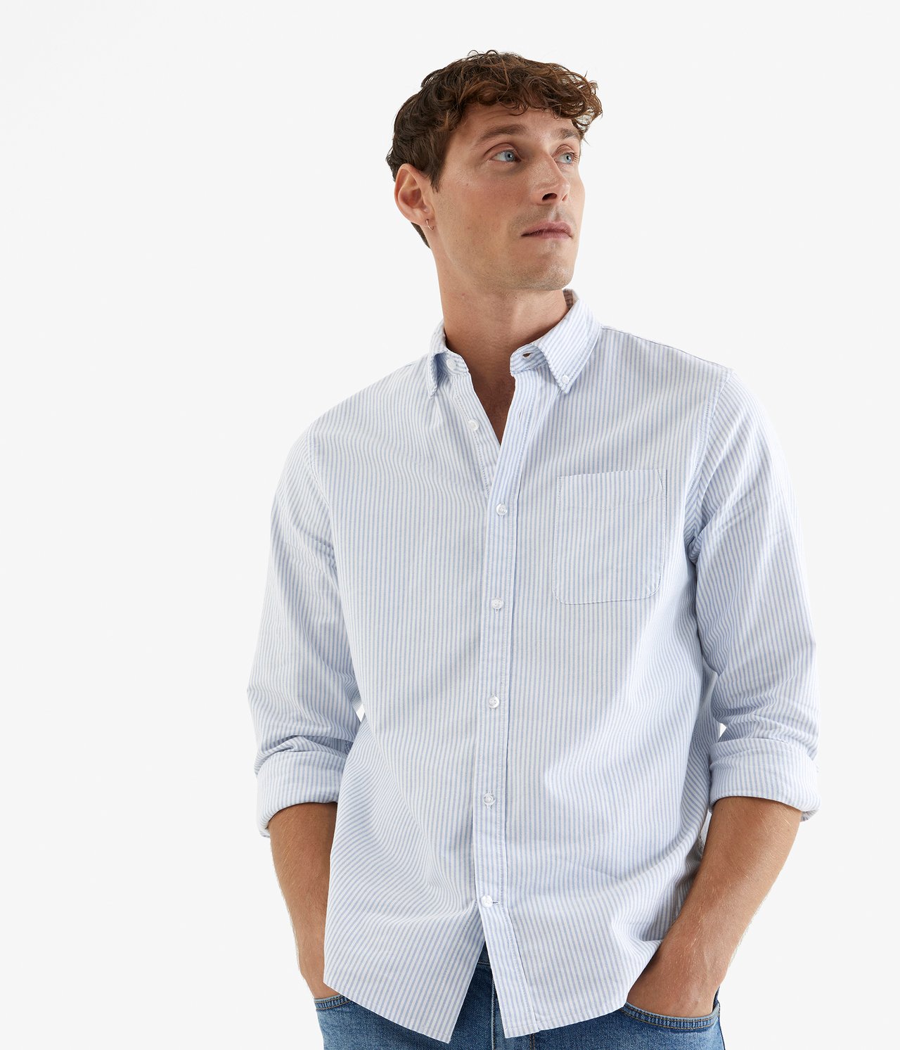 Oxfordskjorta regular fit Blå - null - 1