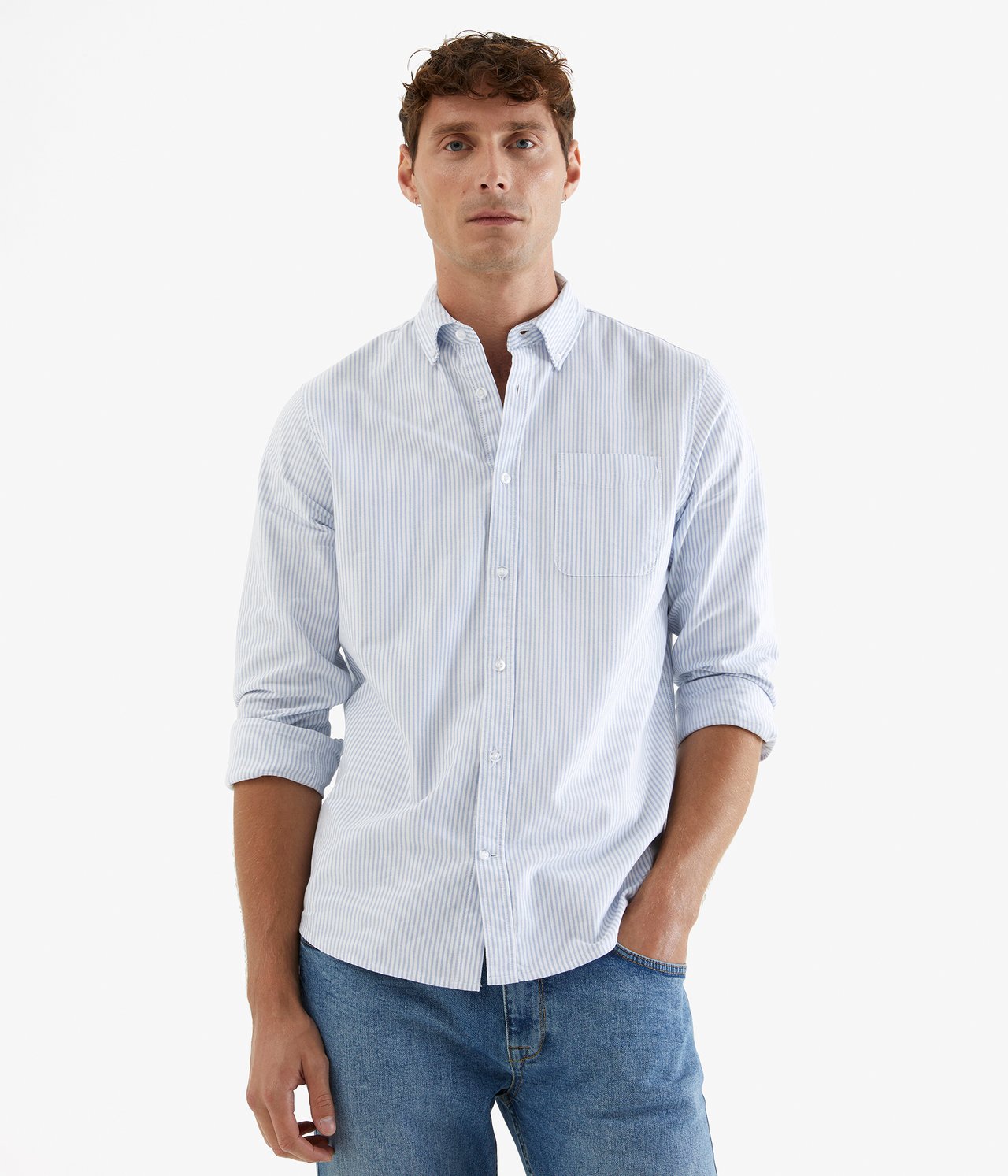 Oxfordskjorta regular fit Blå - null - 0
