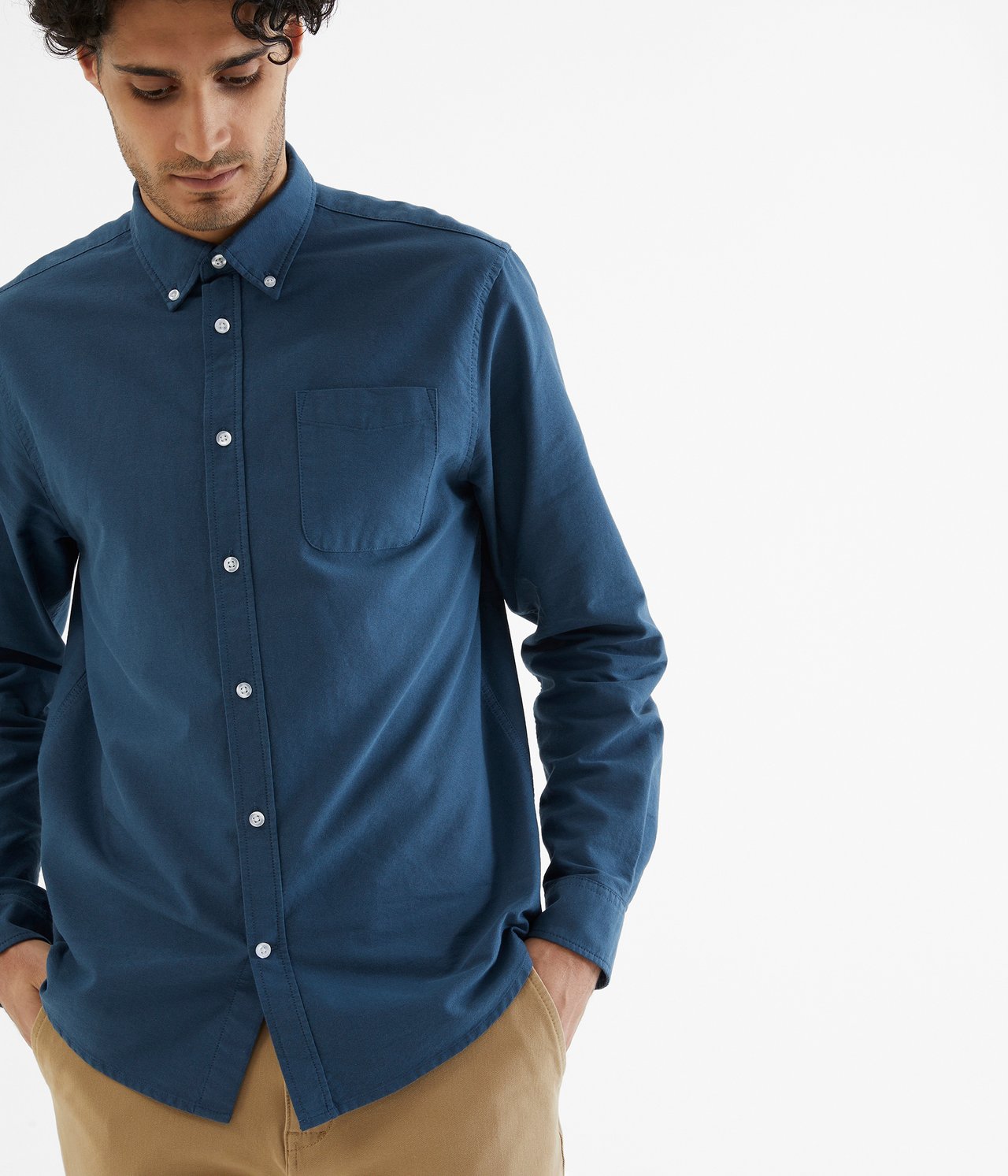 Oxfordpaita regular fit - Tummansininen - 1
