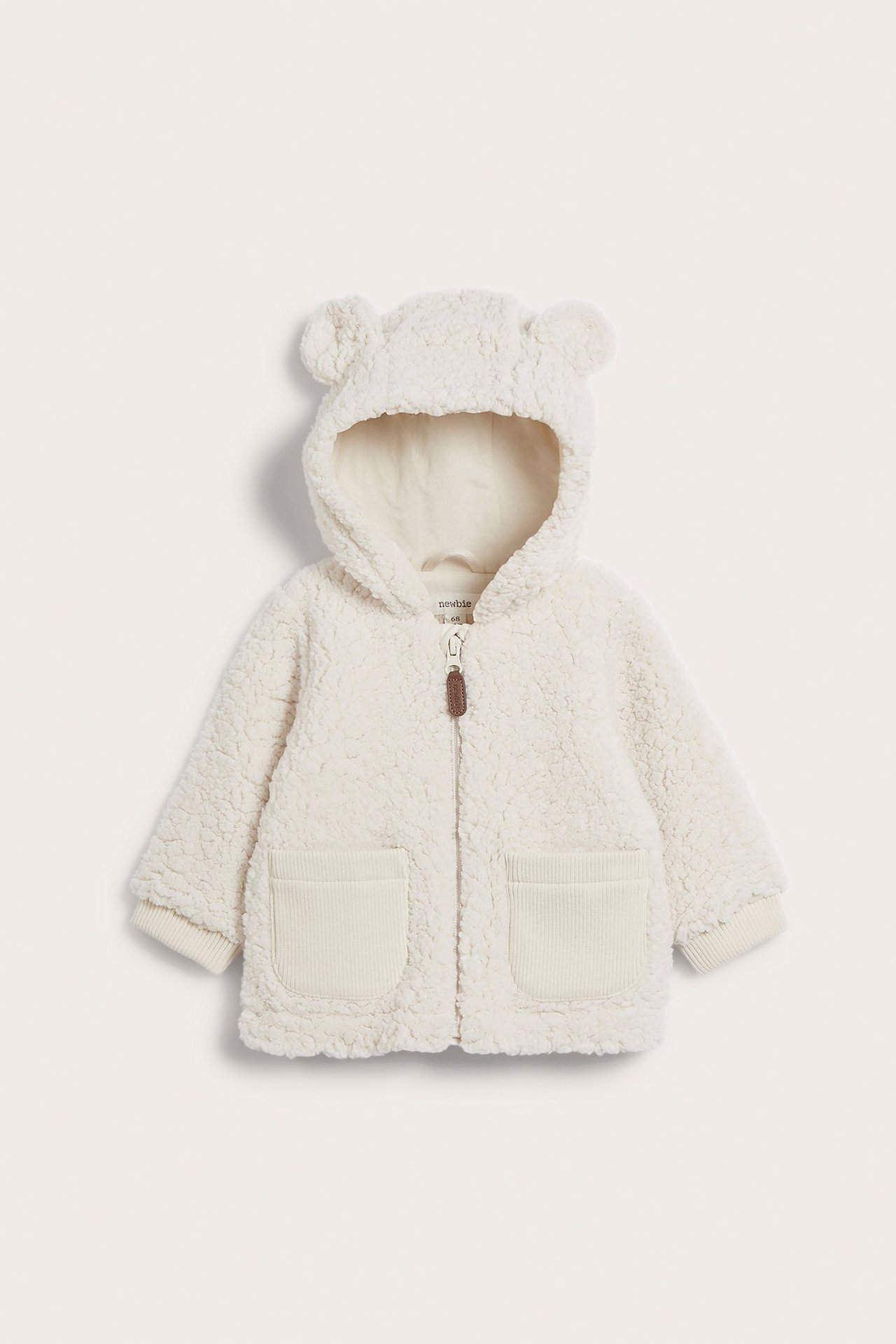 Jakke i teddypels - Hvit - 4
