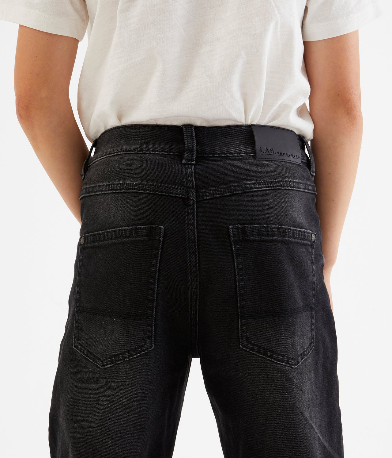 Baggy jeans loose fit - Svart denim - 4