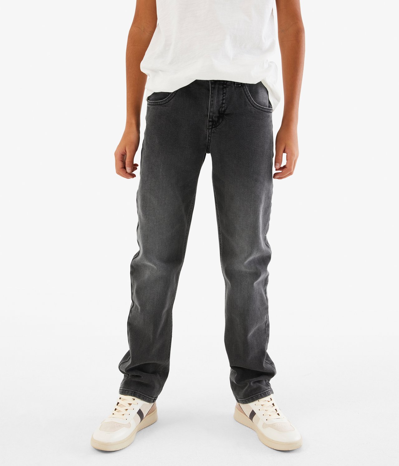 Retro jeans regular fit - Srebrno-szary - 3